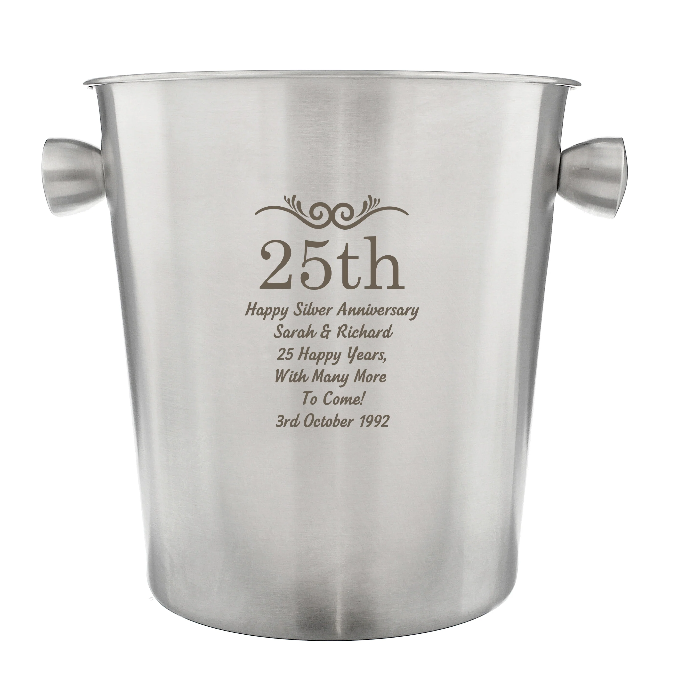Personalised Number Frame Stainless Steel Ice Bucket - Image 2