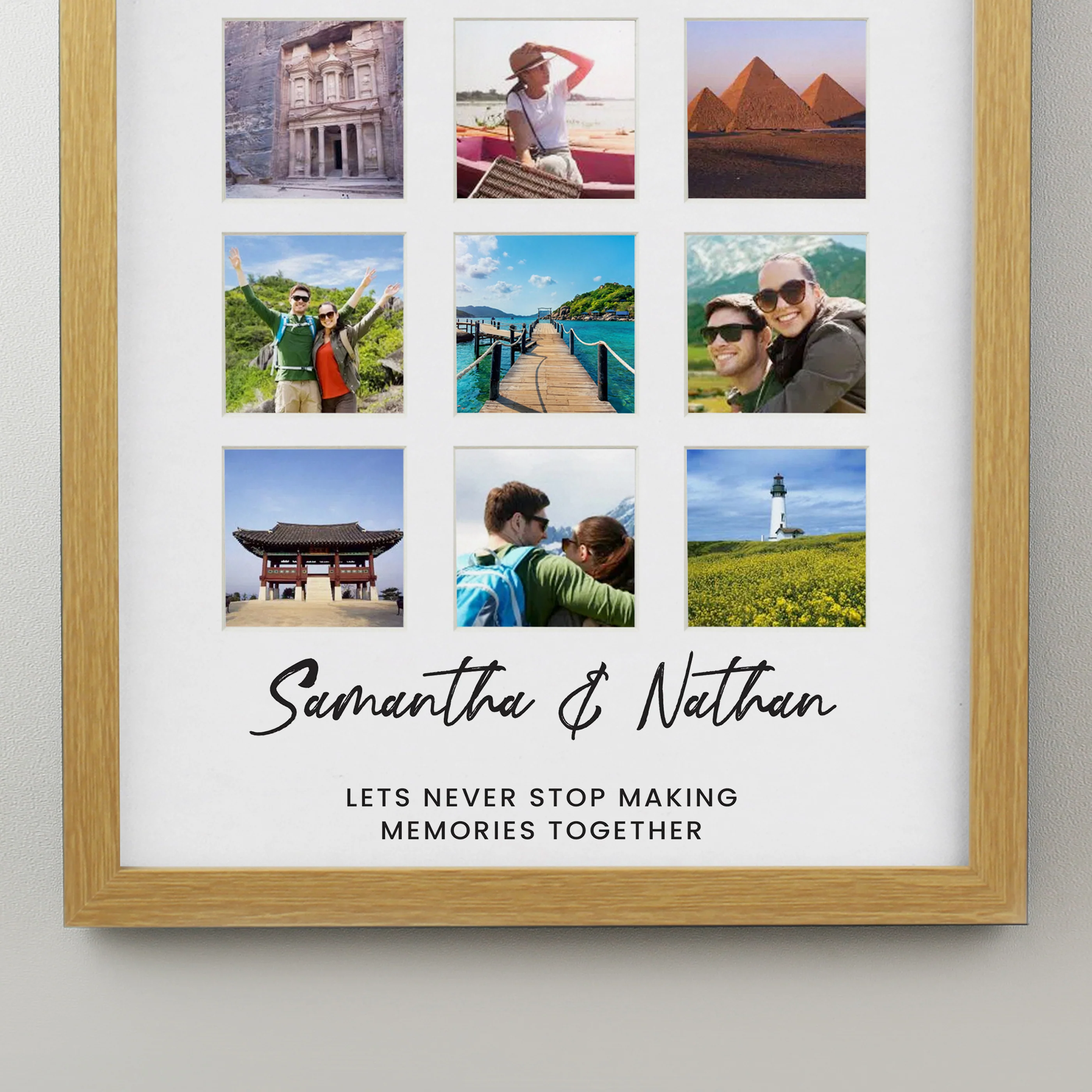 Personalised Oak Multi Photo Frame - Image 6