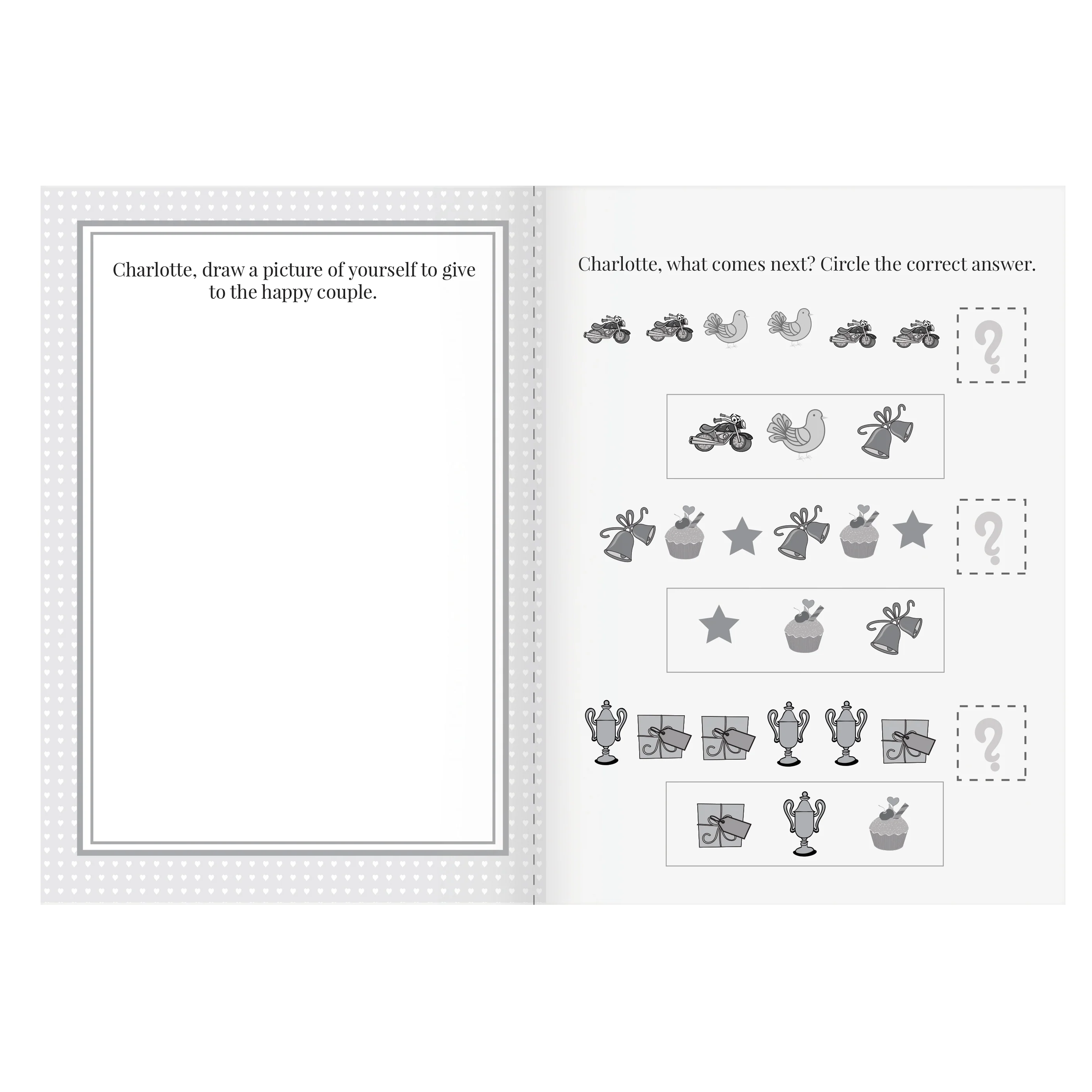 Personalised Pink A4 Wedding Activity & Colouring Book - Image 9