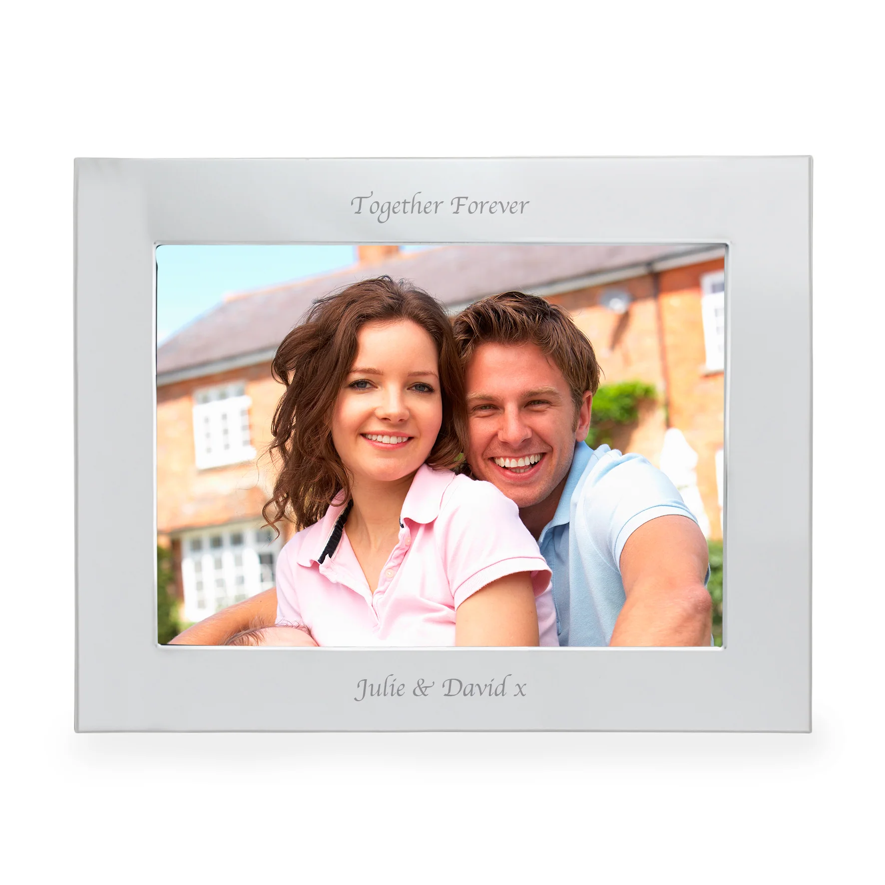 Personalised Silver 5x7 Landscape Photo Frame - Image 6