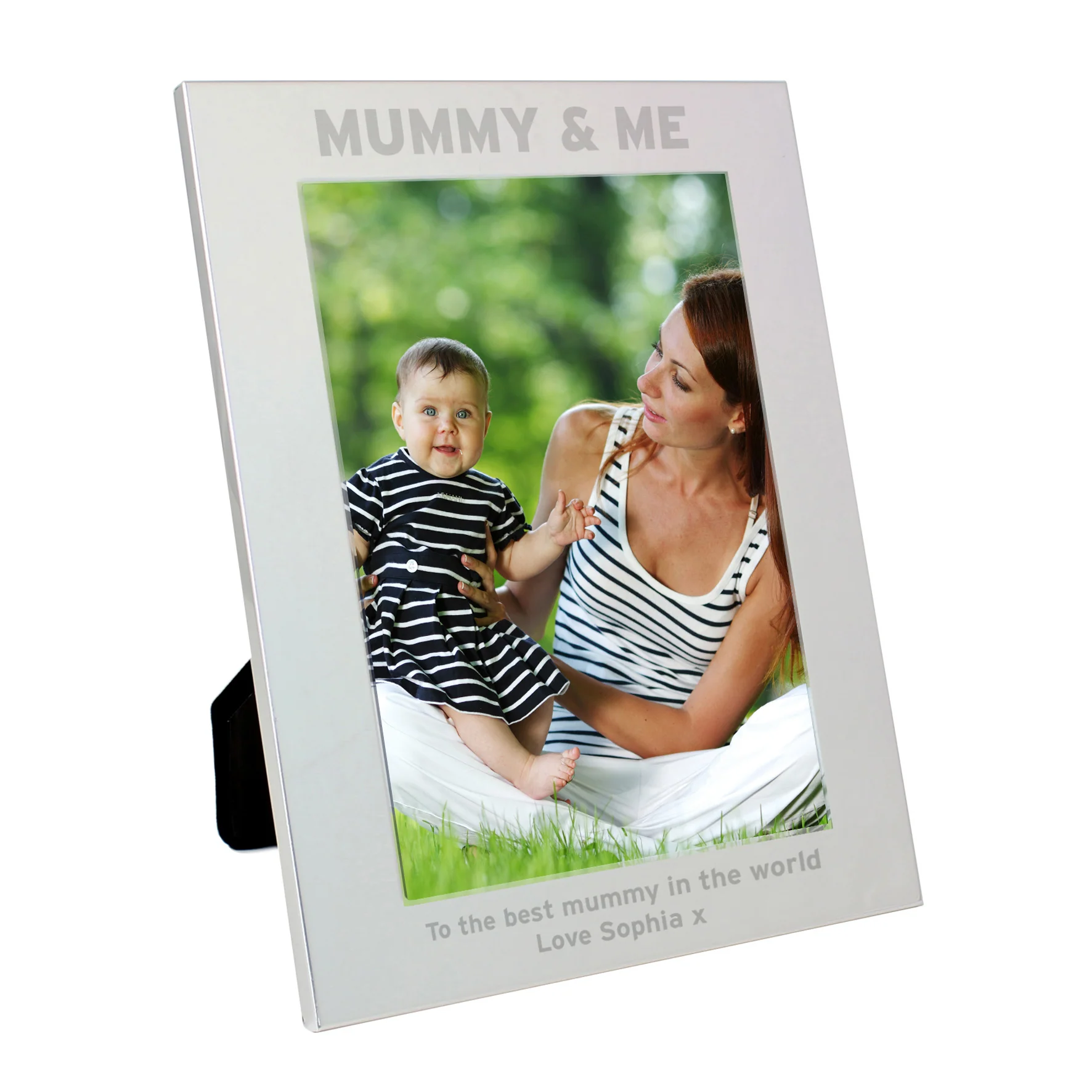 Personalised Silver 5x7 Mummy & Me Photo Frame - Image 4