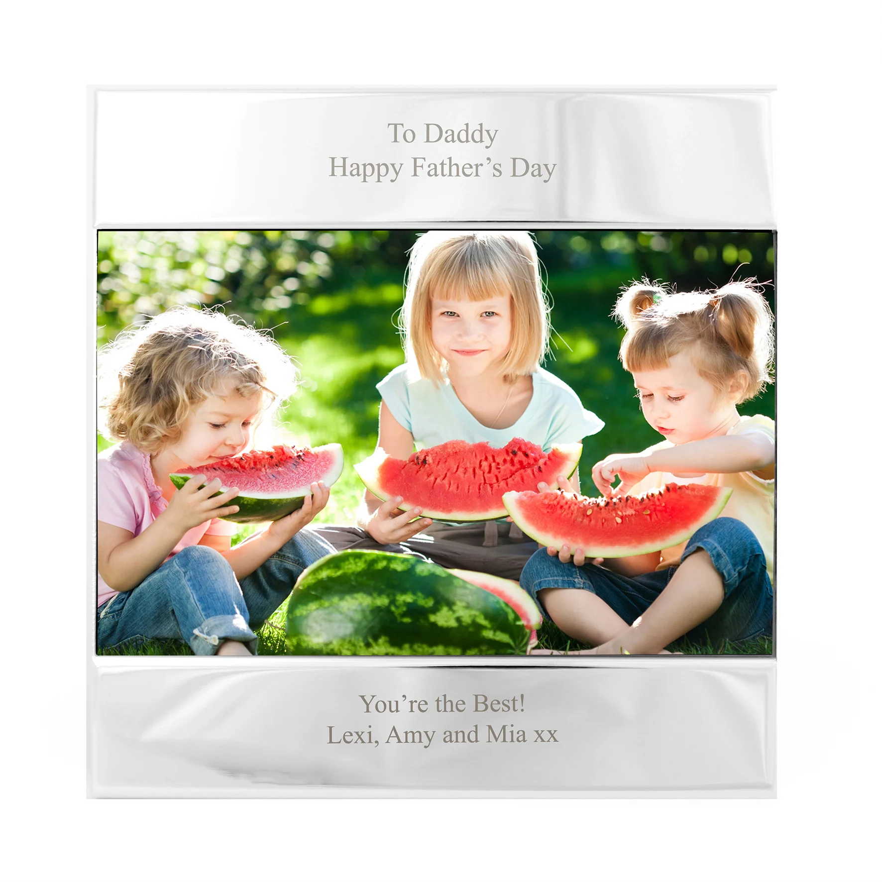 Personalised Silver 6x4 Photo Frame - Image 3