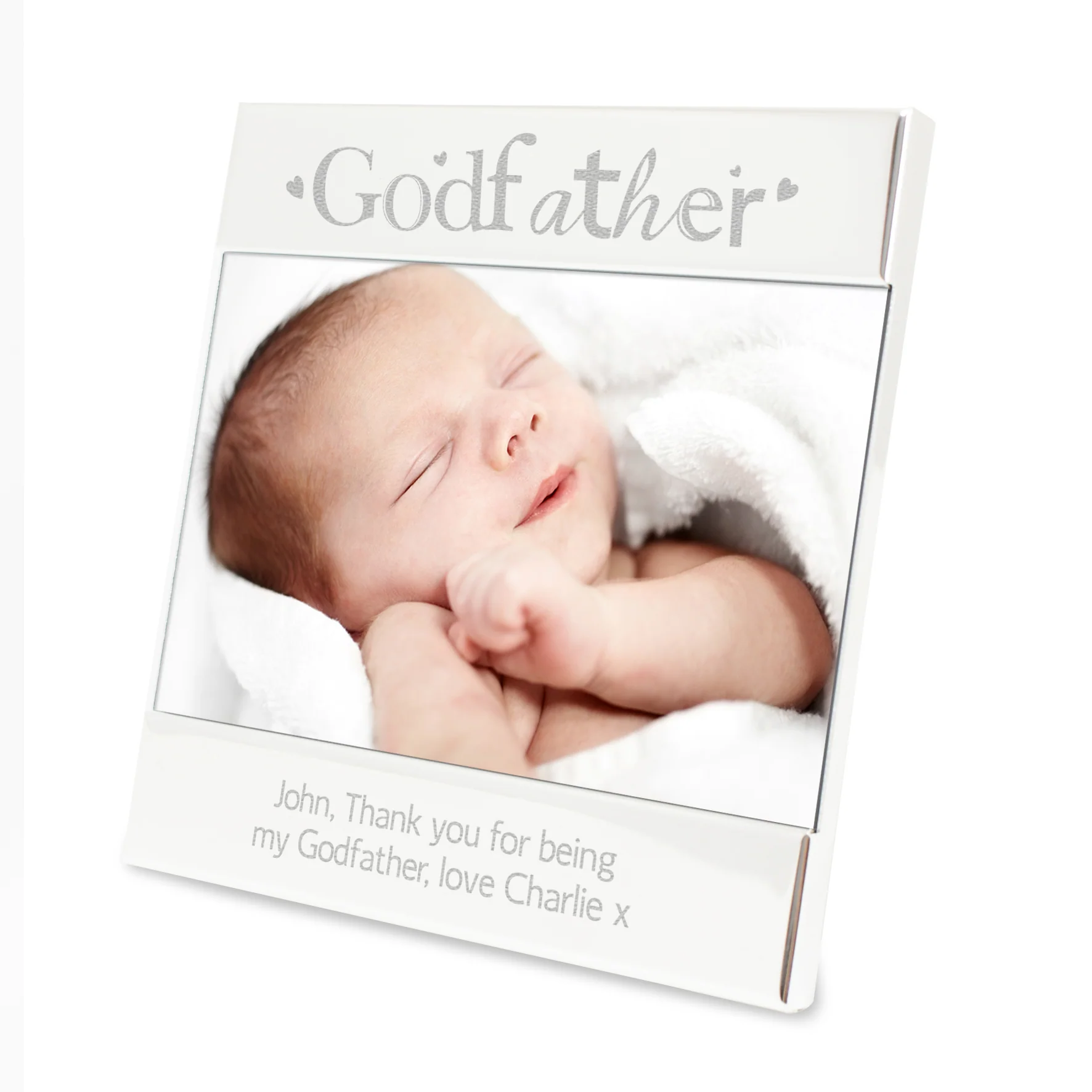 Personalised Silver Godfather 6x4 Photo Frame - Image 2