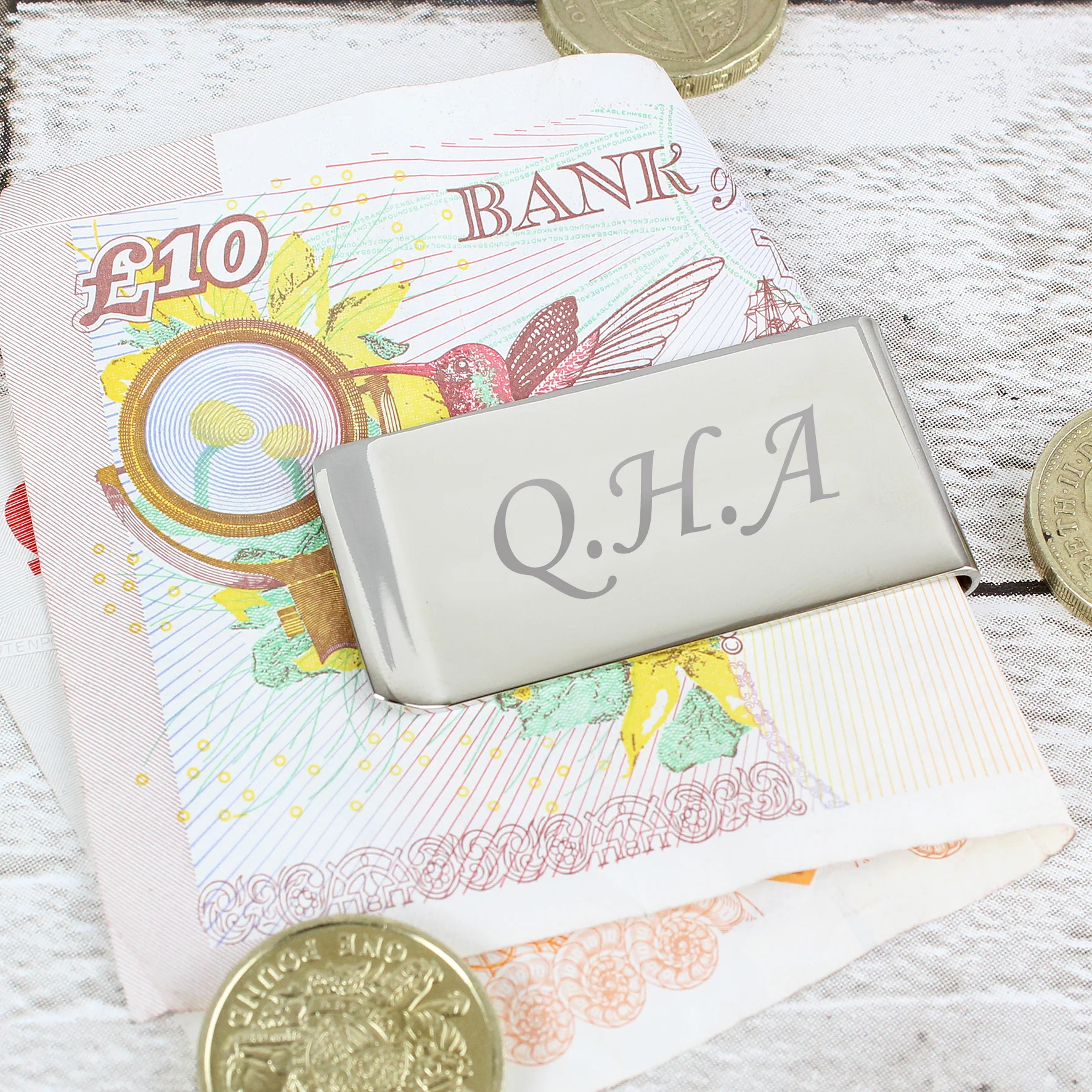 Personalised Silver Plated Money Clip - Image 3