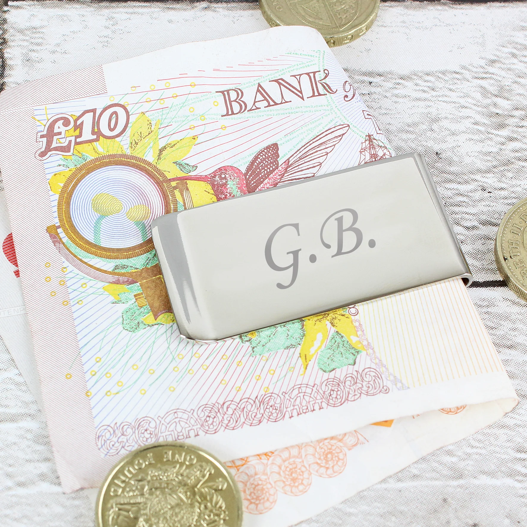 Personalised Silver Plated Money Clip - Image 4