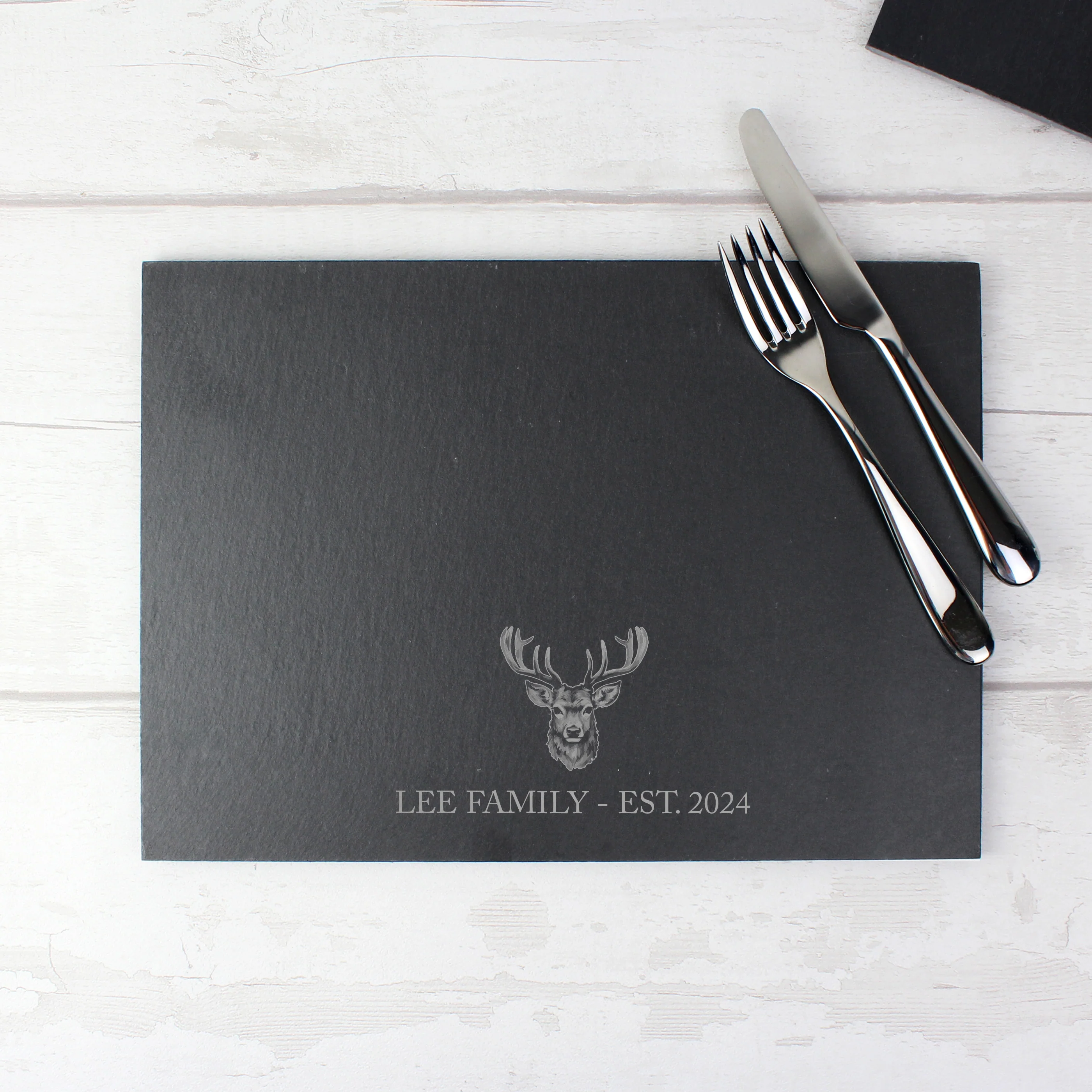 Personalised Stag Slate Placemat - Image 4