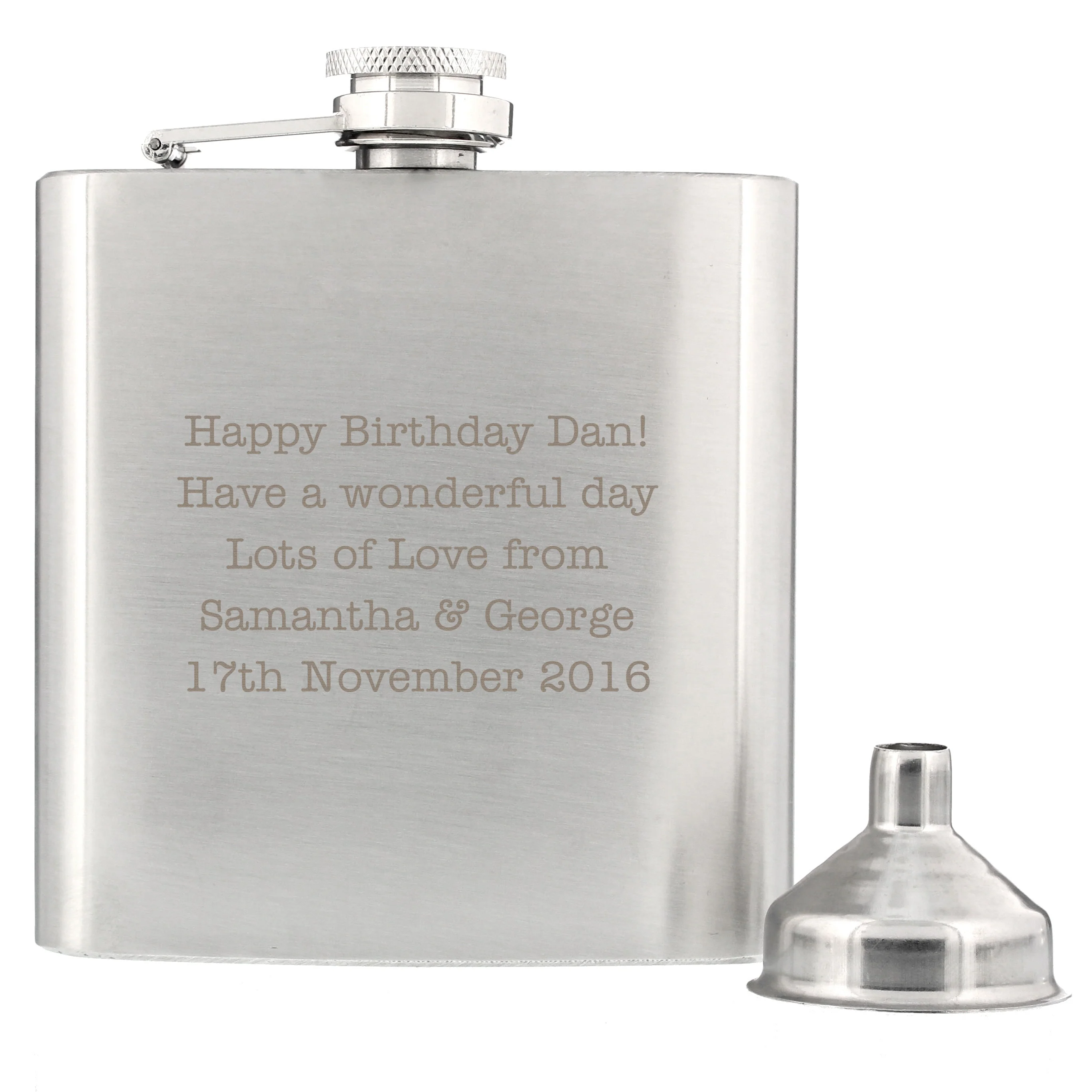 Personalised Stainless Steel Hip Flask - Image 2