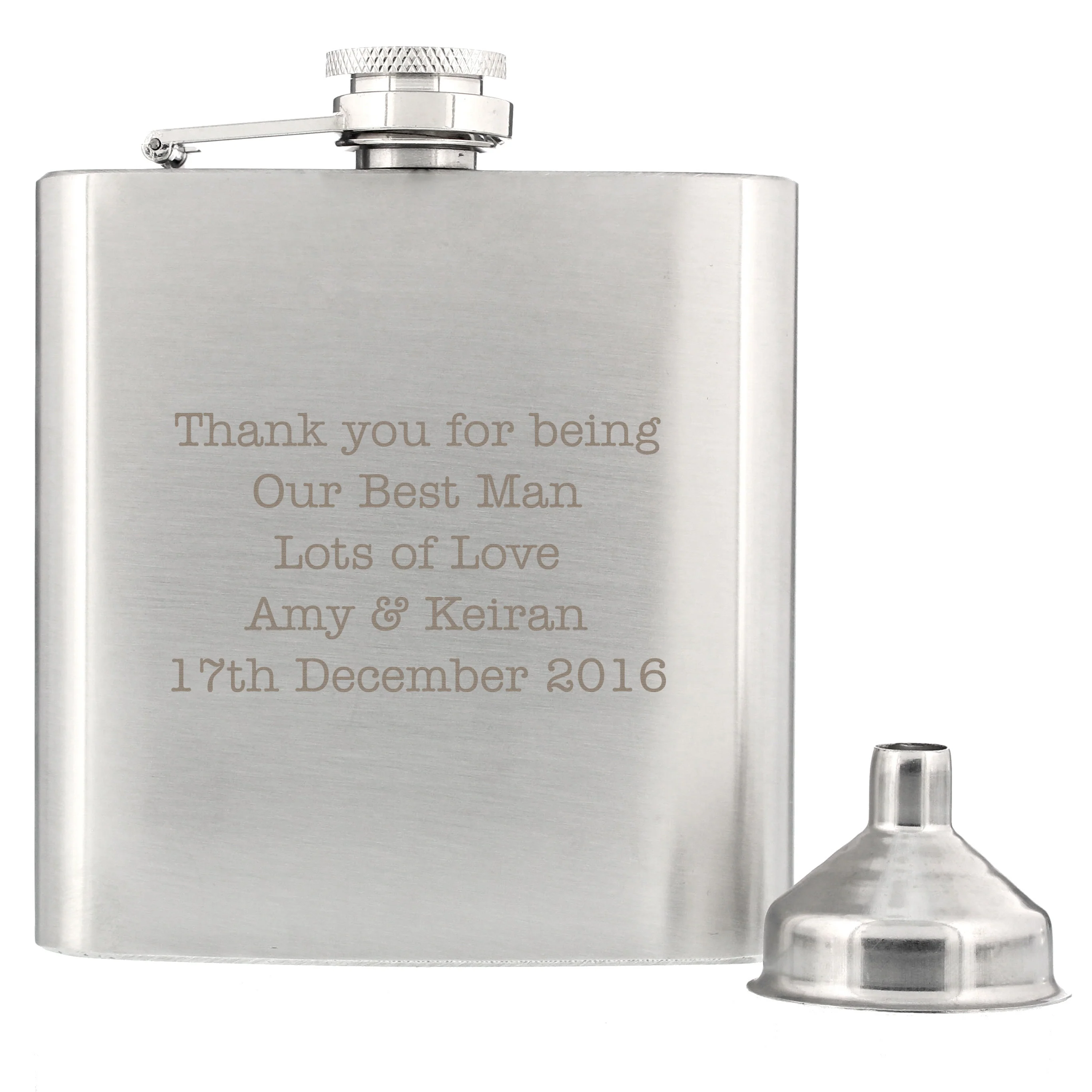 Personalised Stainless Steel Hip Flask - Image 5