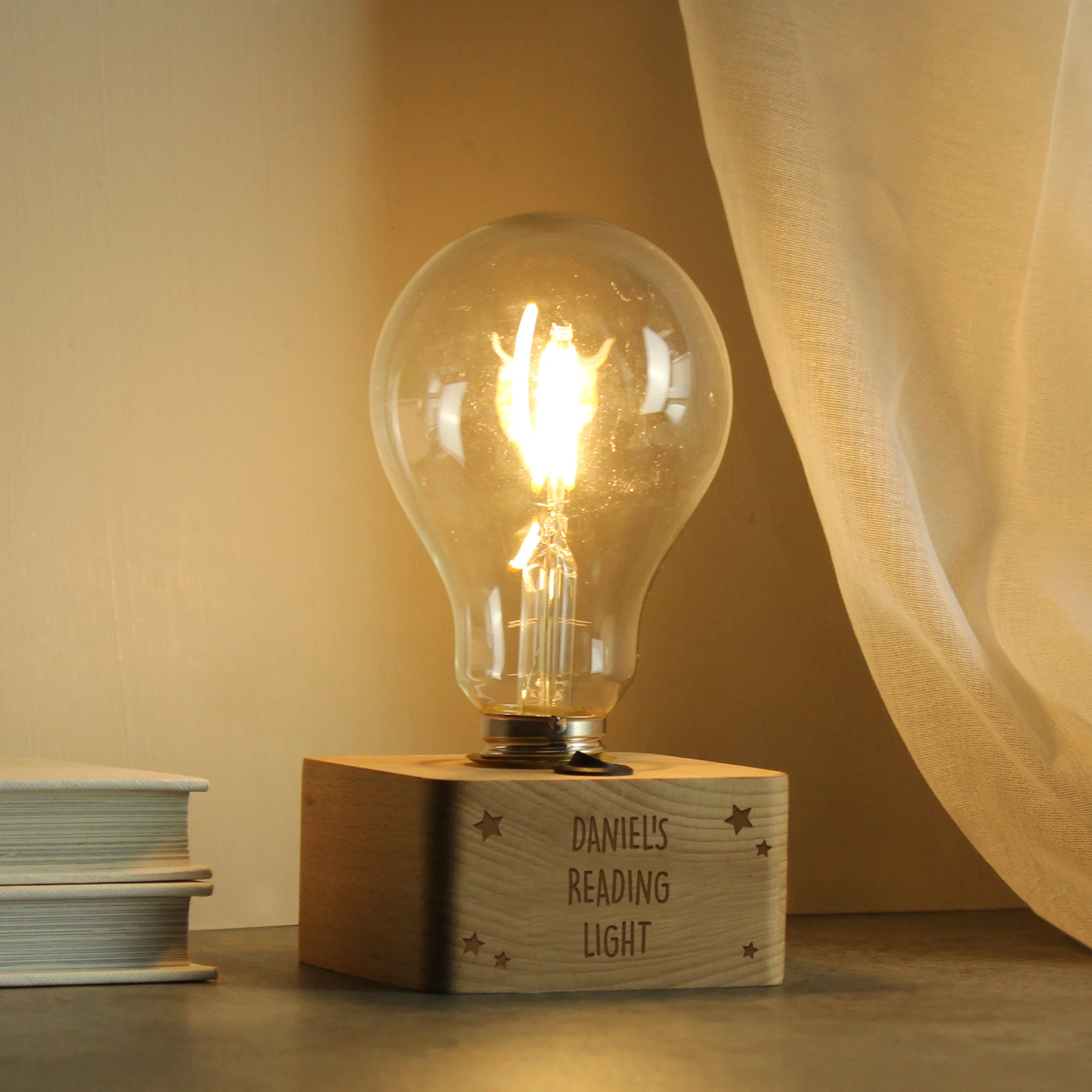 Personalised Stars LED Bulb Table Lamp - Image 2