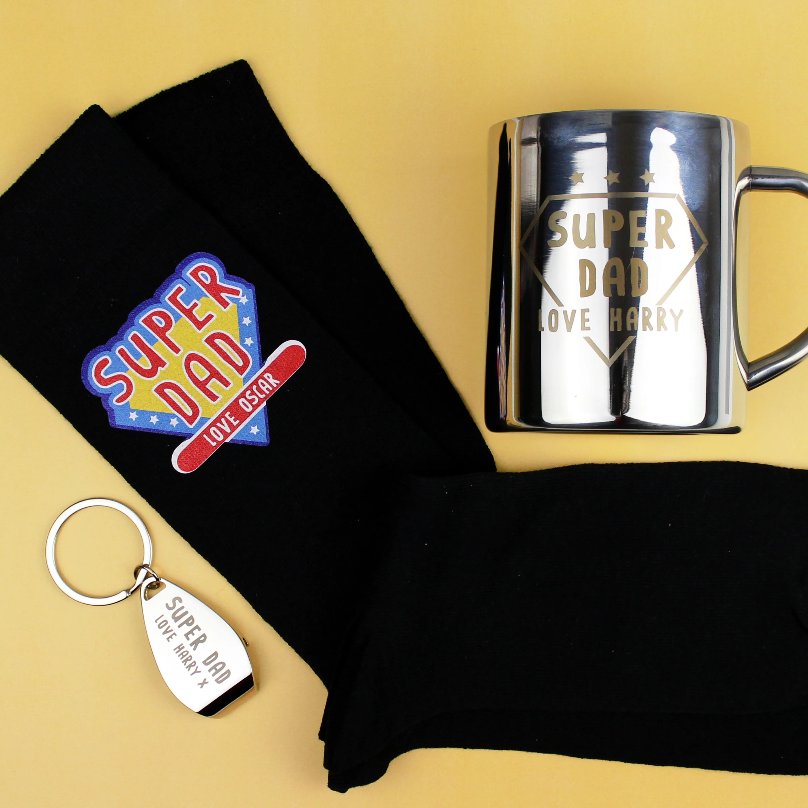 Personalised Super Dad Bottle Opener Keyring - Image 5