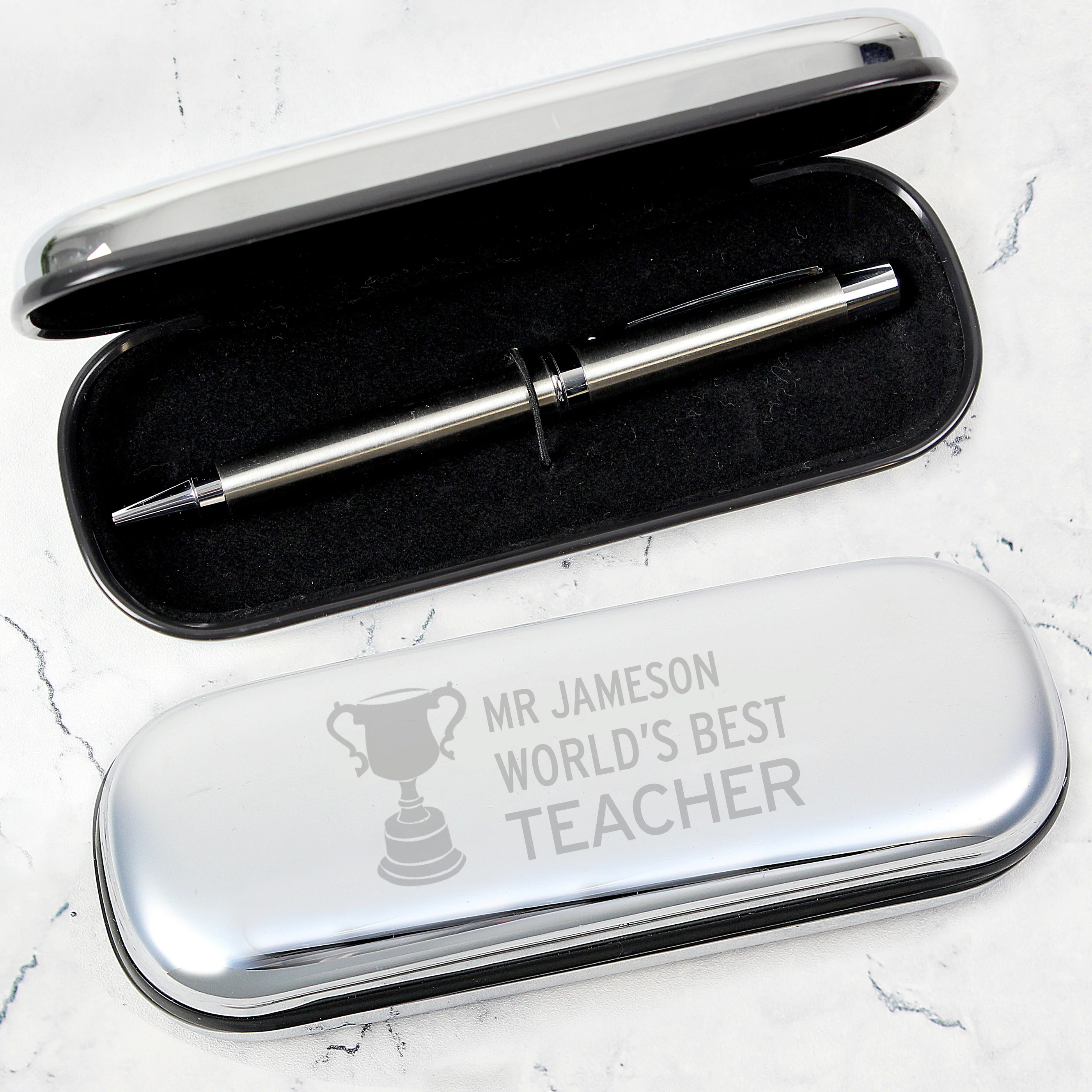 Personalised Teacher Trophy Pen and Box Set - Image 4