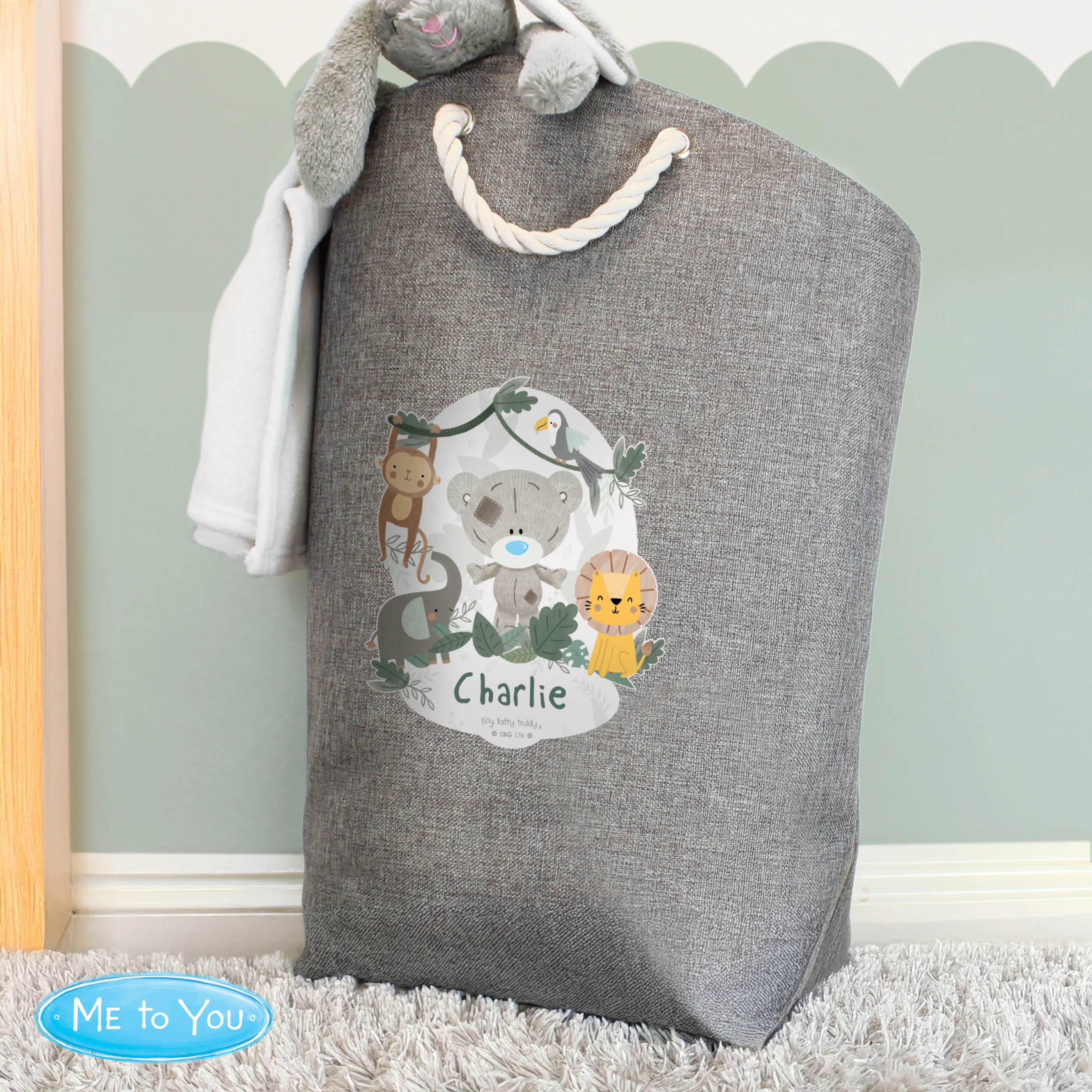 Personalised Tiny Tatty Teddy Jungle Animals Storage Bag - Image 6