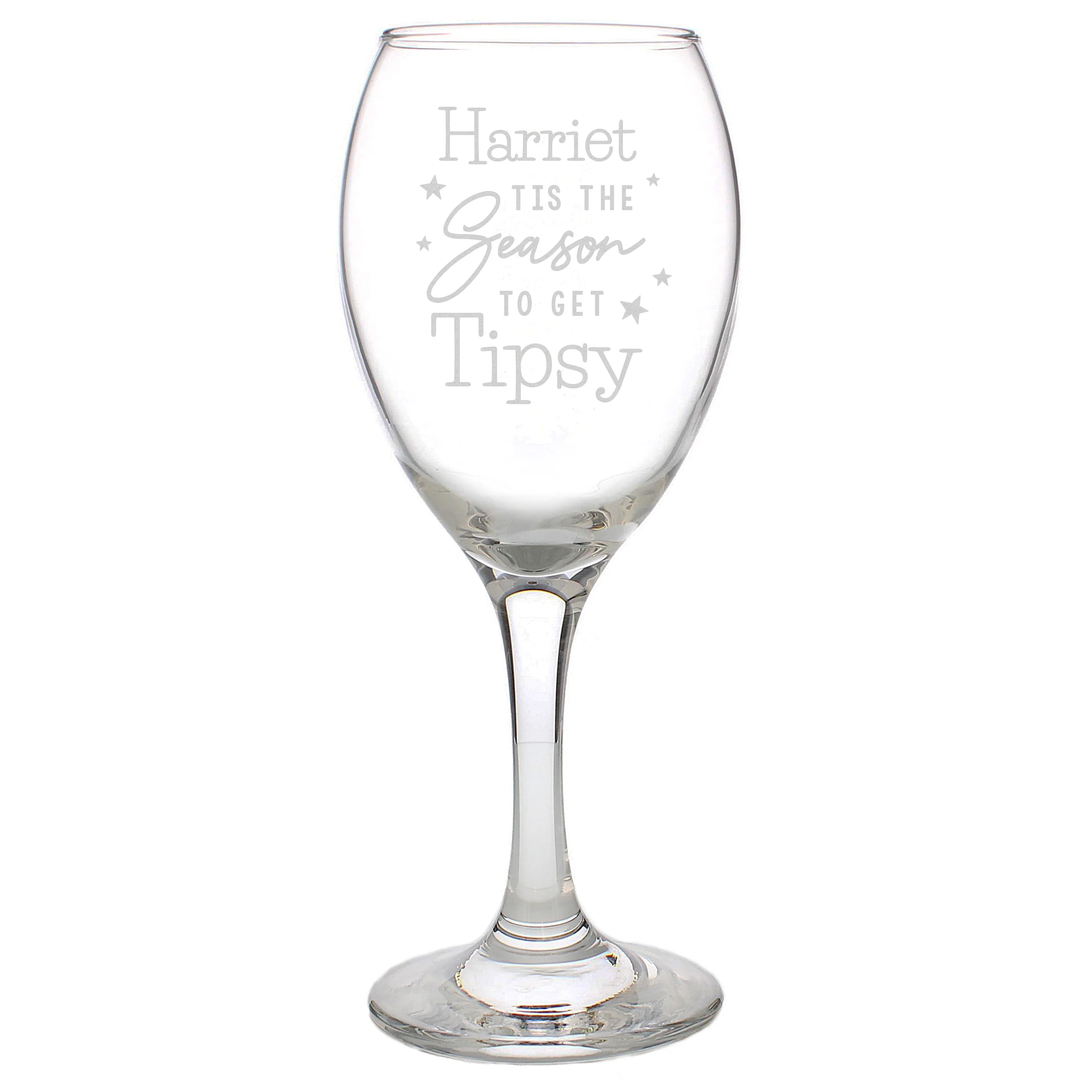 Personalised Tis The Season To Get Tipsy Season Wine Glass