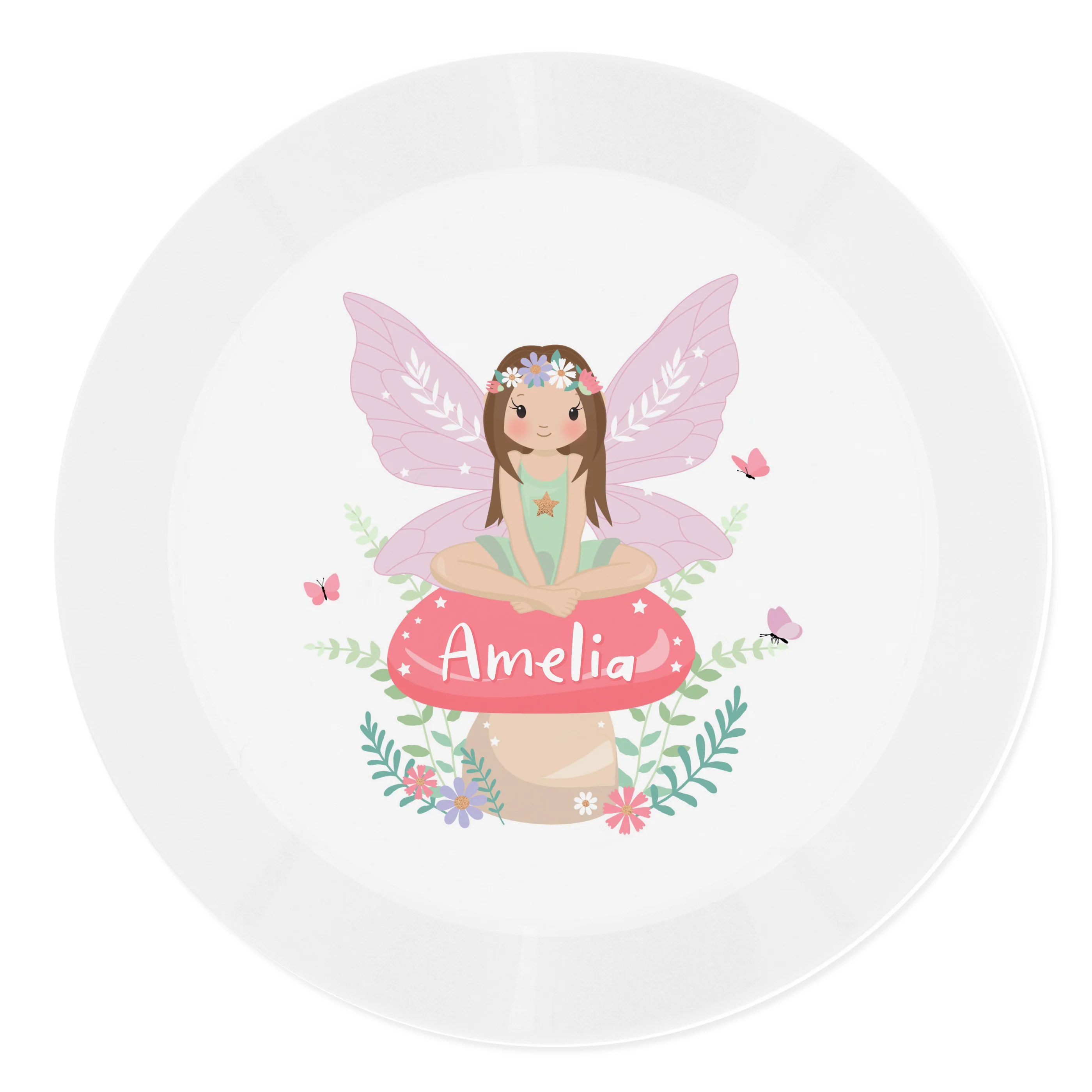 Personalised Toadstool Fairy Plastic Plate - Image 4