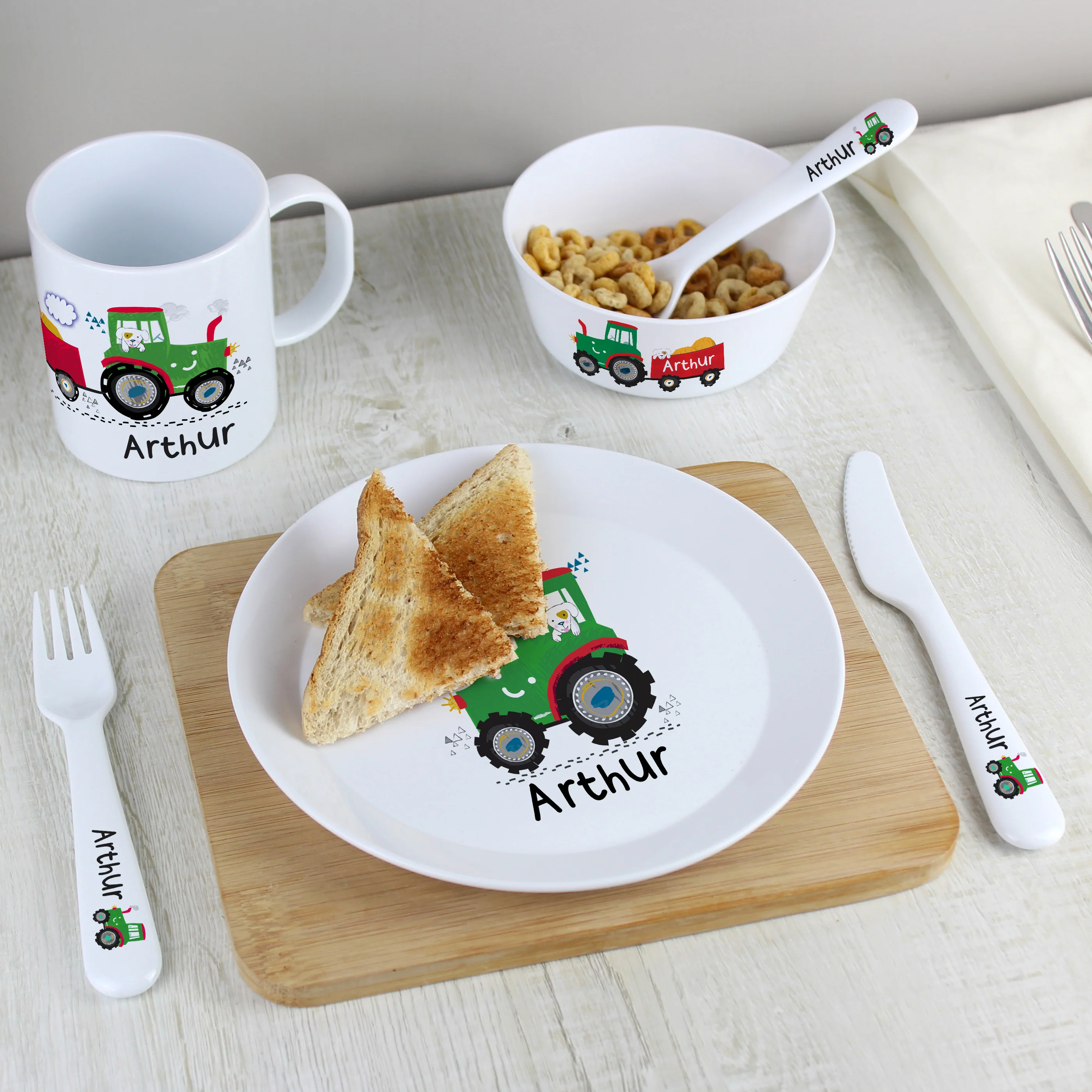 Personalised Tractor Plastic Plate - Image 5