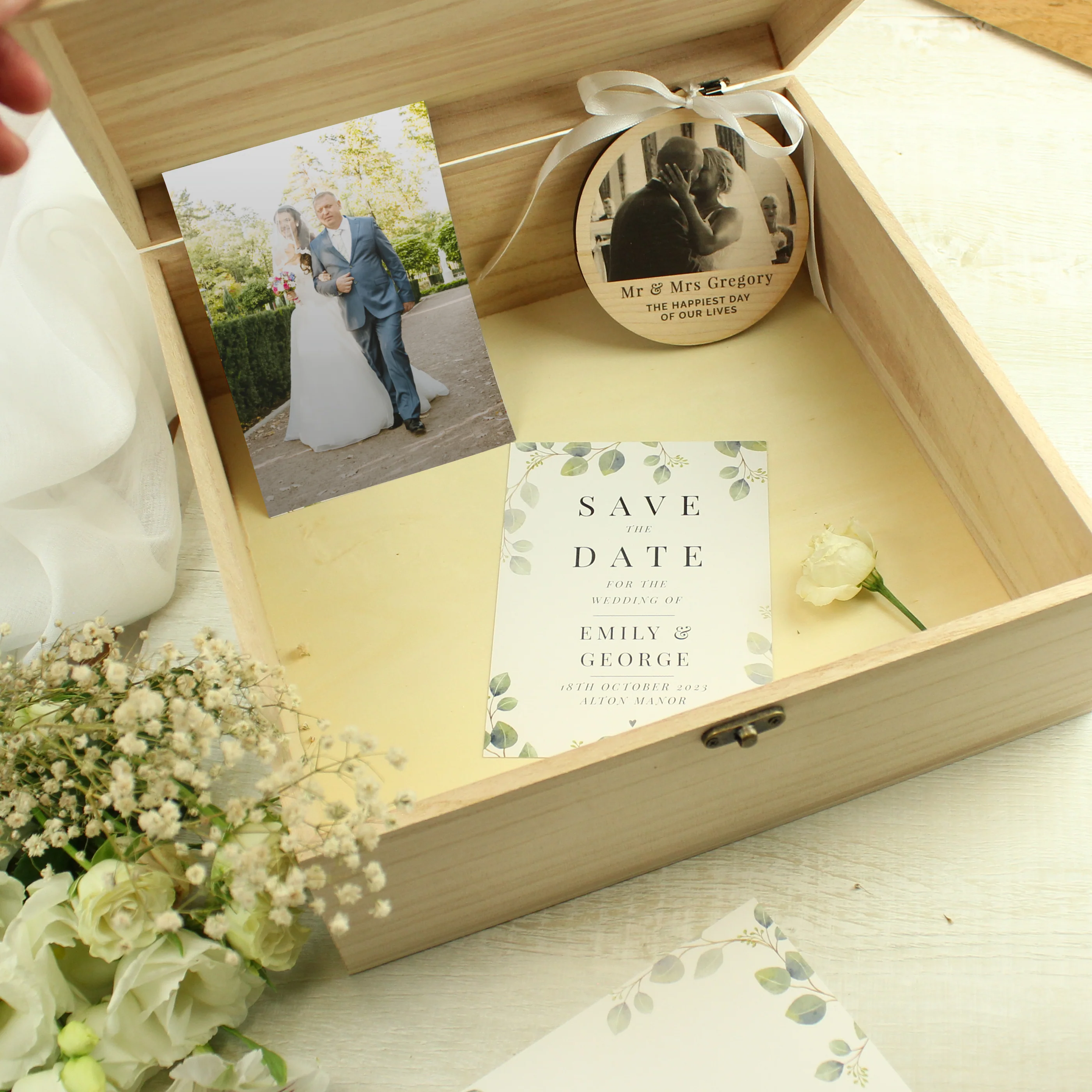 Personalised True Love Story Wooden Keepsake Box - Image 4