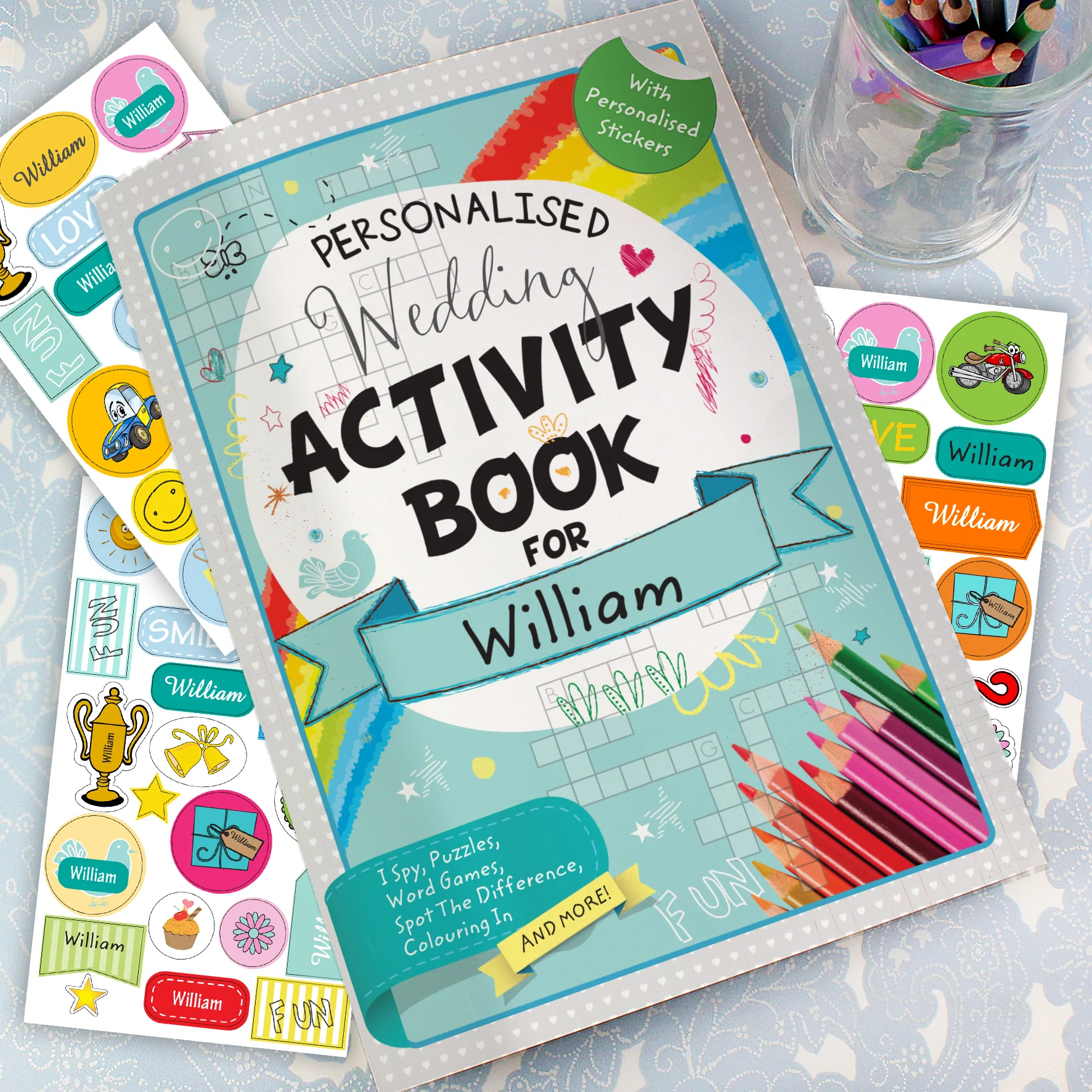 Personalised Wedding Activity Book with Stickers - Image 3