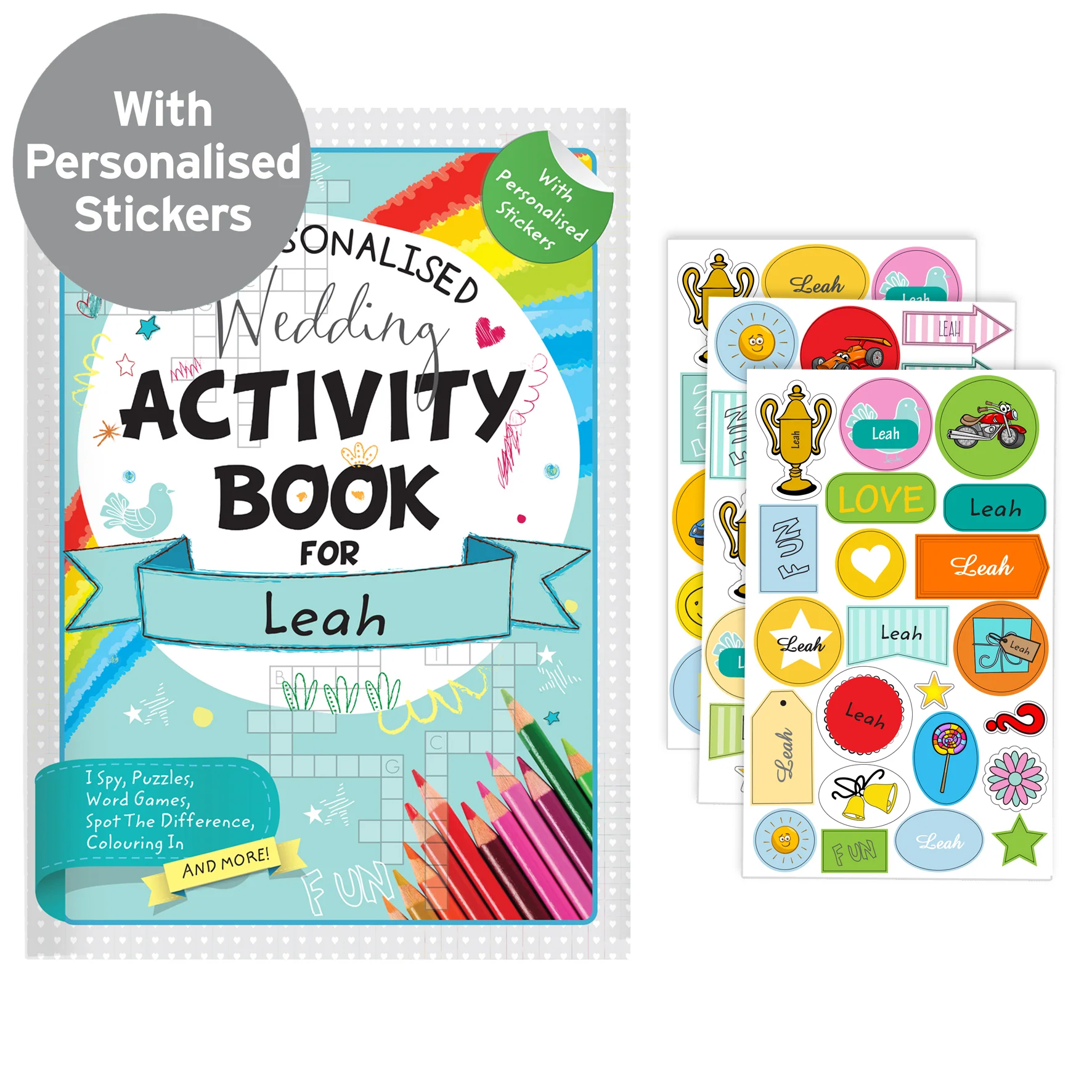 Personalised Wedding Activity Book with Stickers - Image 4