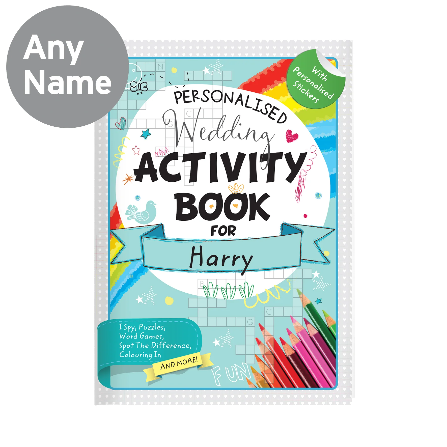 Personalised Wedding Activity Book with Stickers - Image 5