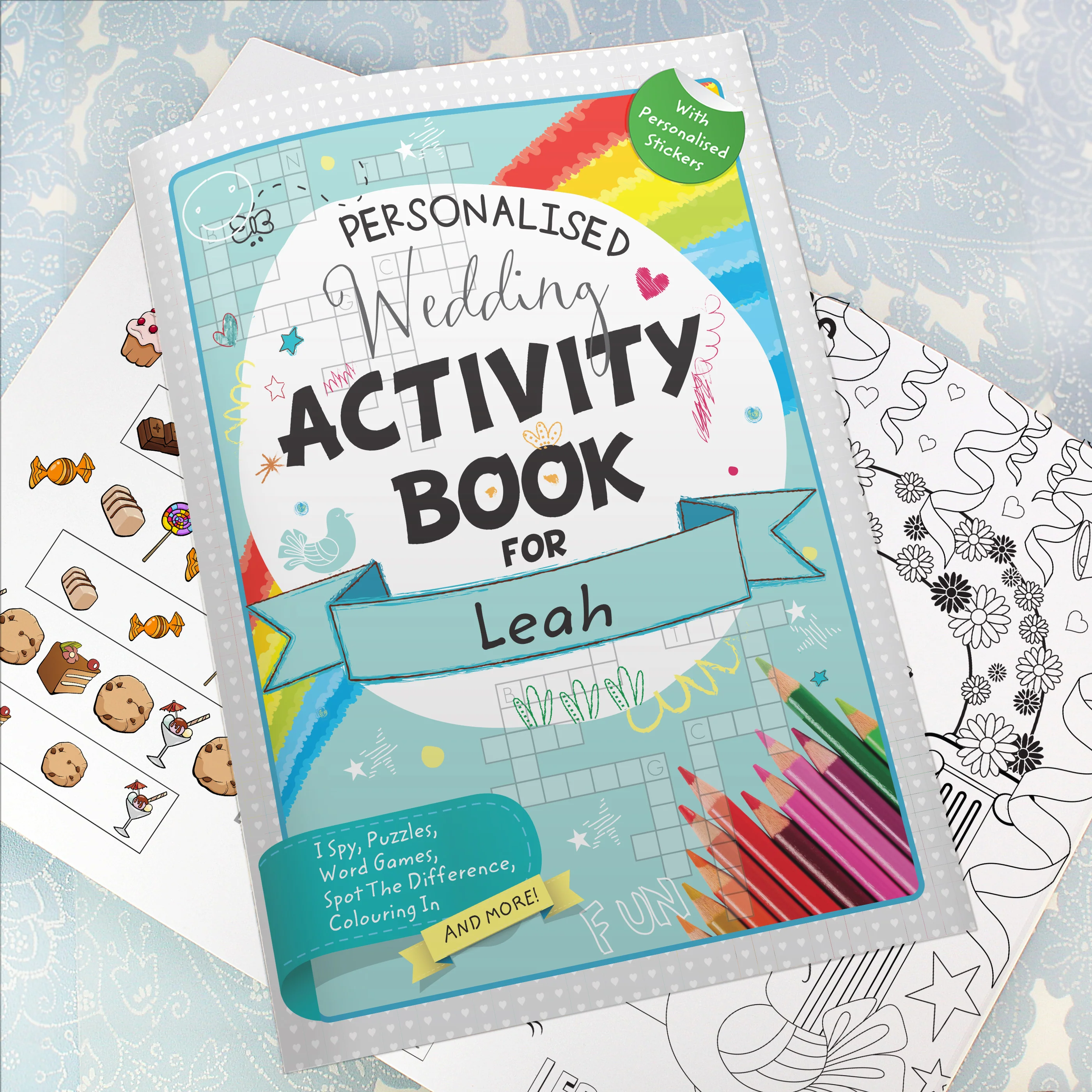 Personalised Wedding Activity Book with Stickers - Image 6