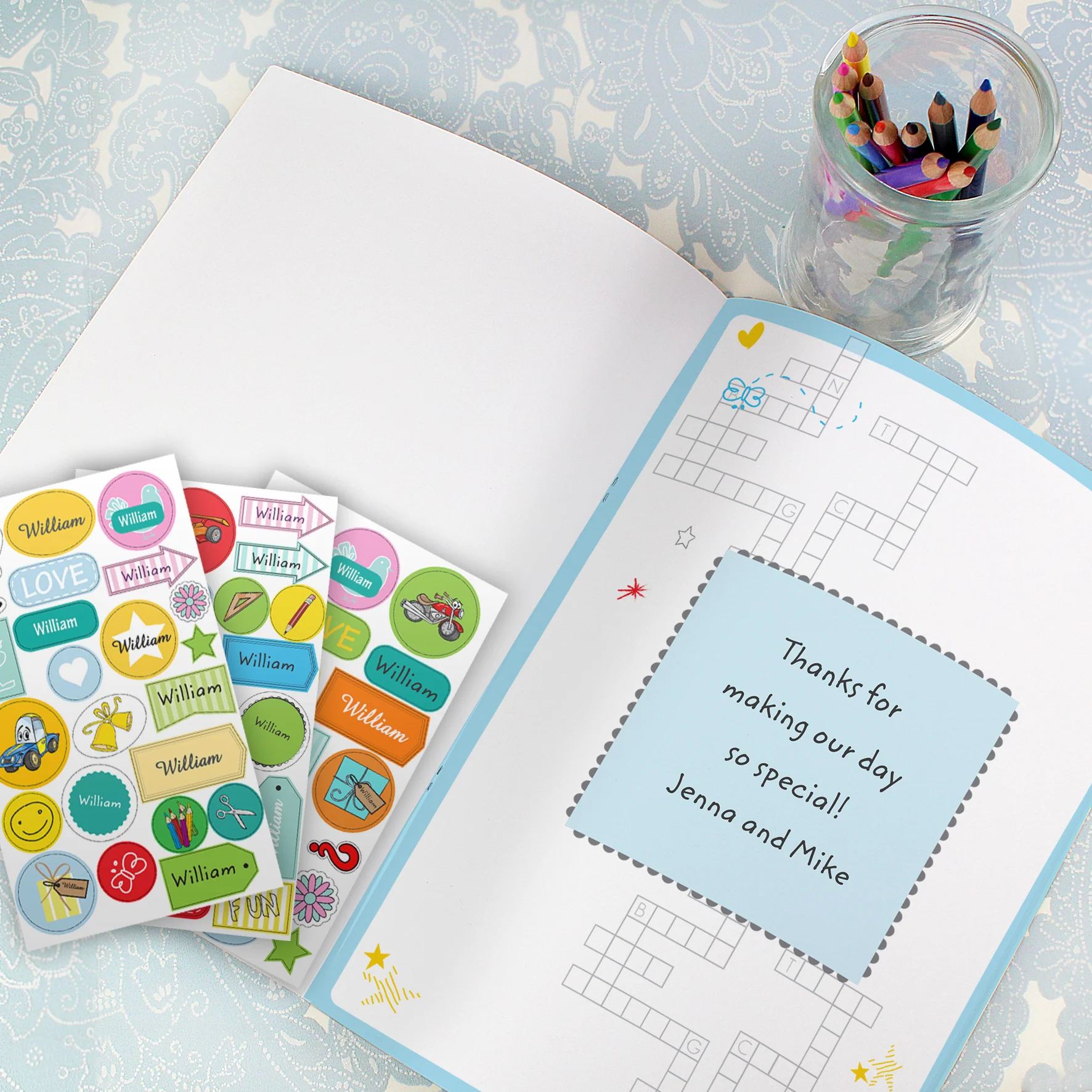 Personalised Wedding Activity Book with Stickers - Image 7