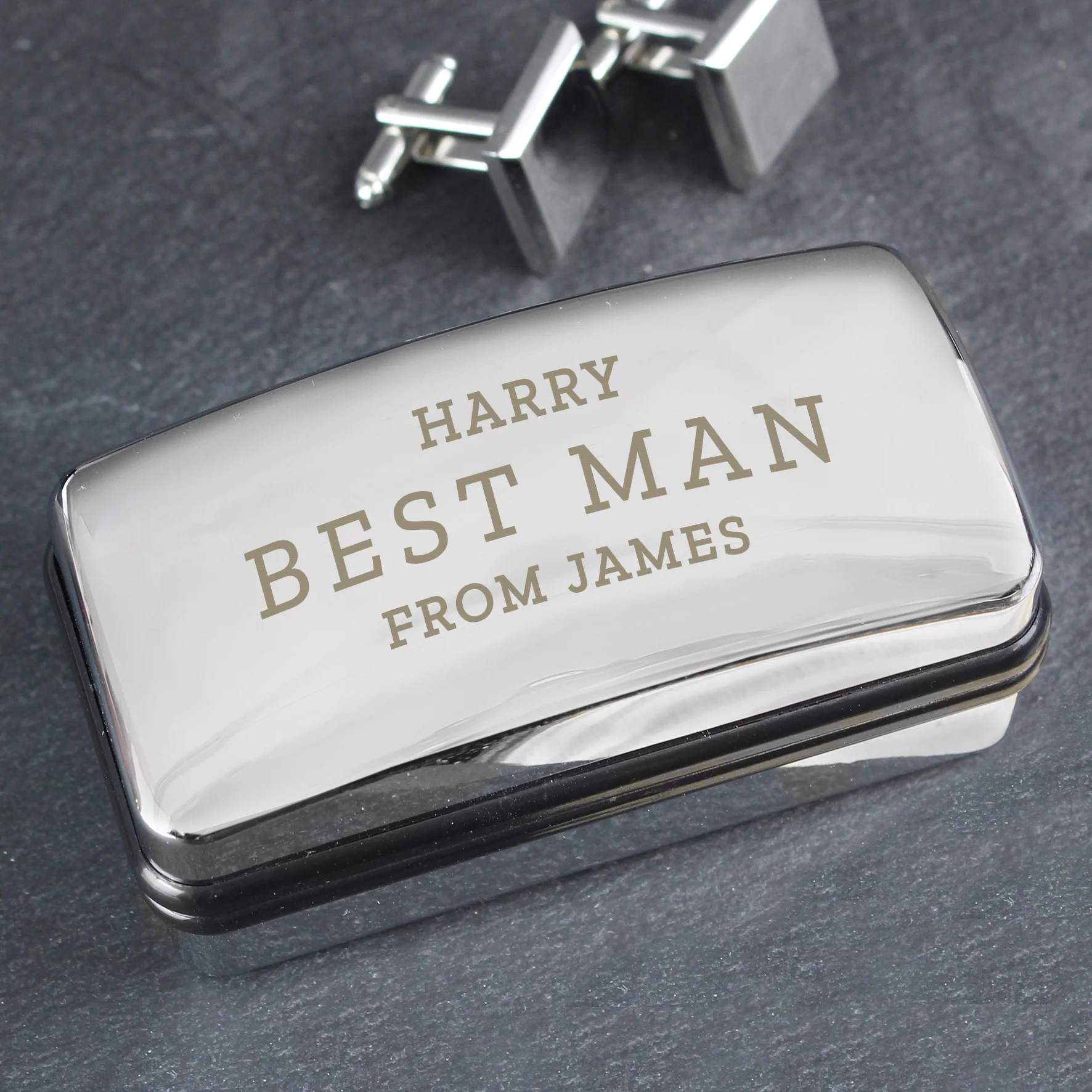 Personalised Wedding Cufflink Box - Image 4