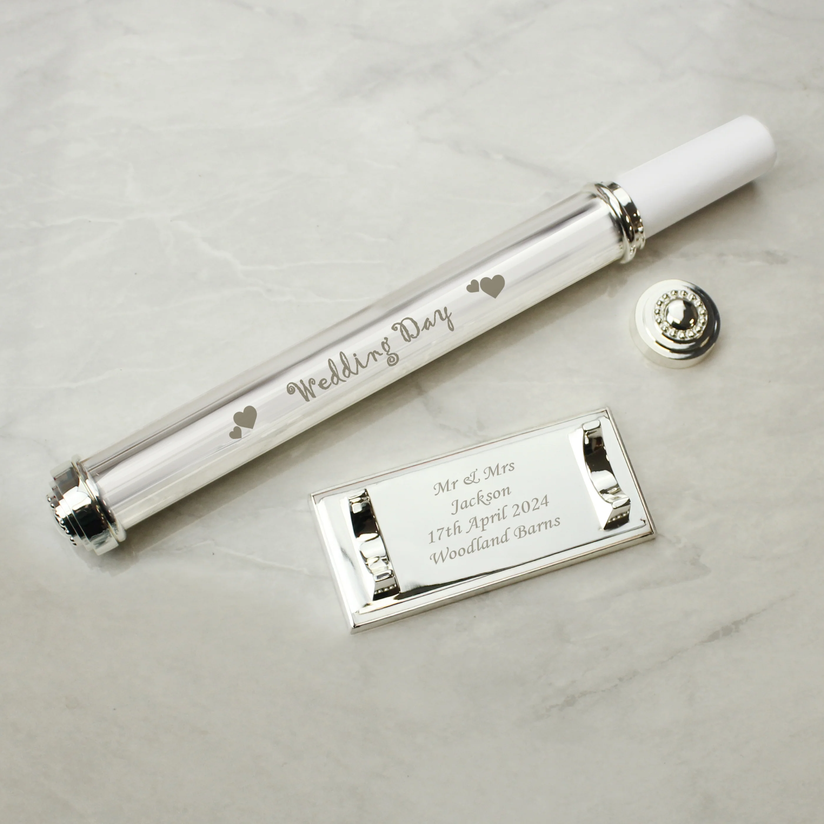 Personalised Wedding Day Silver Plated Certificate Holder - Image 4