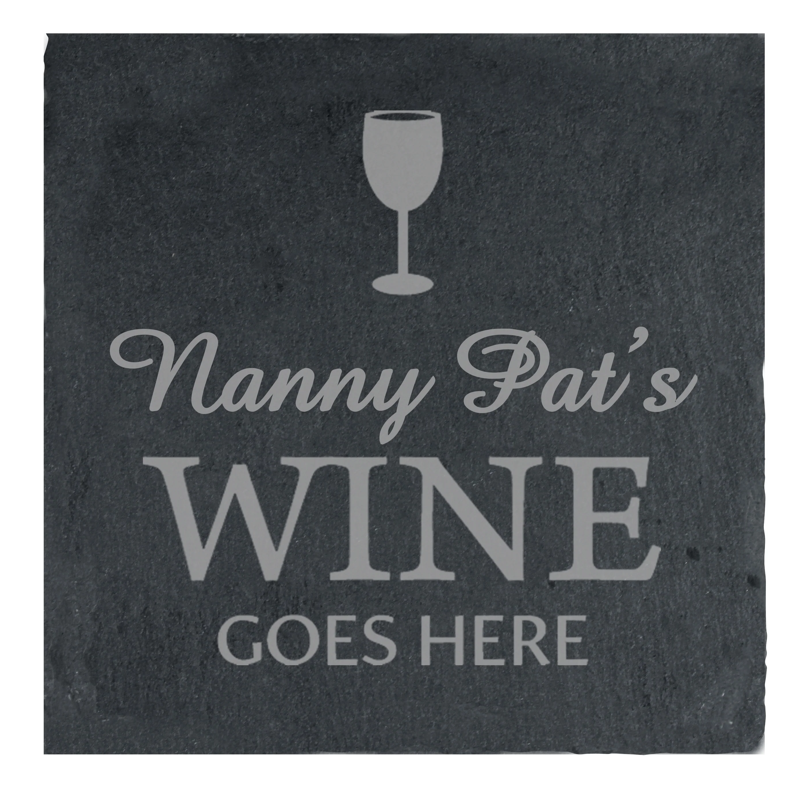 Personalised Wine Goes Here... Single Slate Coaster - Image 3