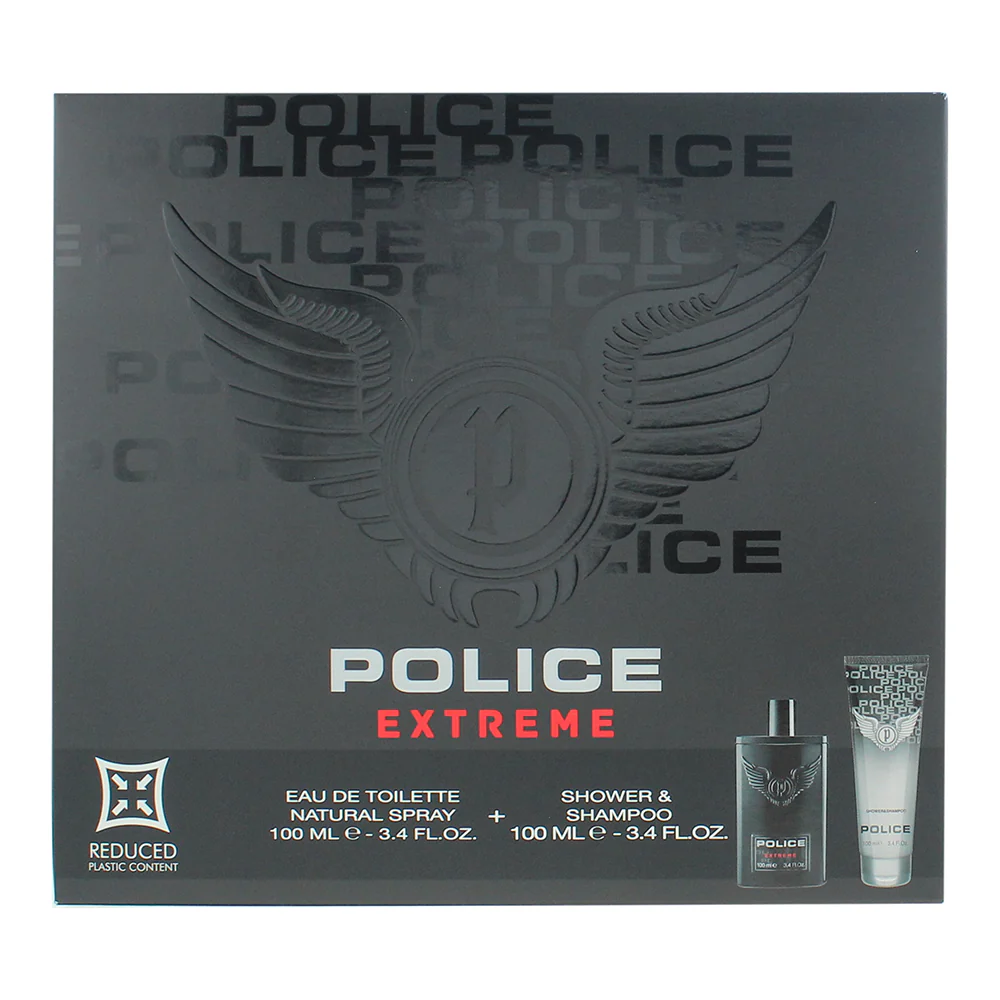 Police Extreme 2 Piece Gift Set: Eau De Toilette 100ml + Shower & Shampoo 100ml - Image 3