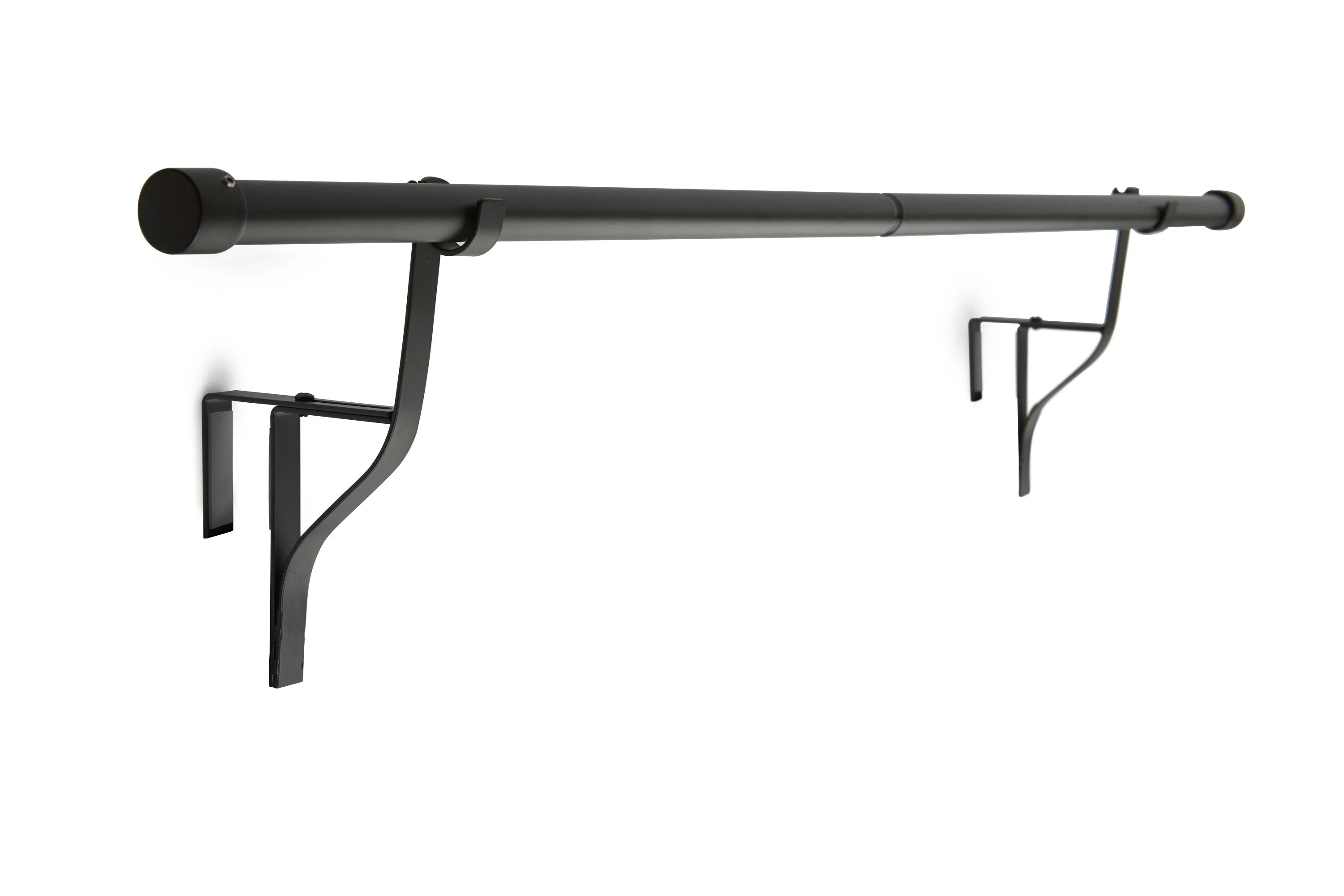 PortePole - Extendable Door Curtain Pole In Black