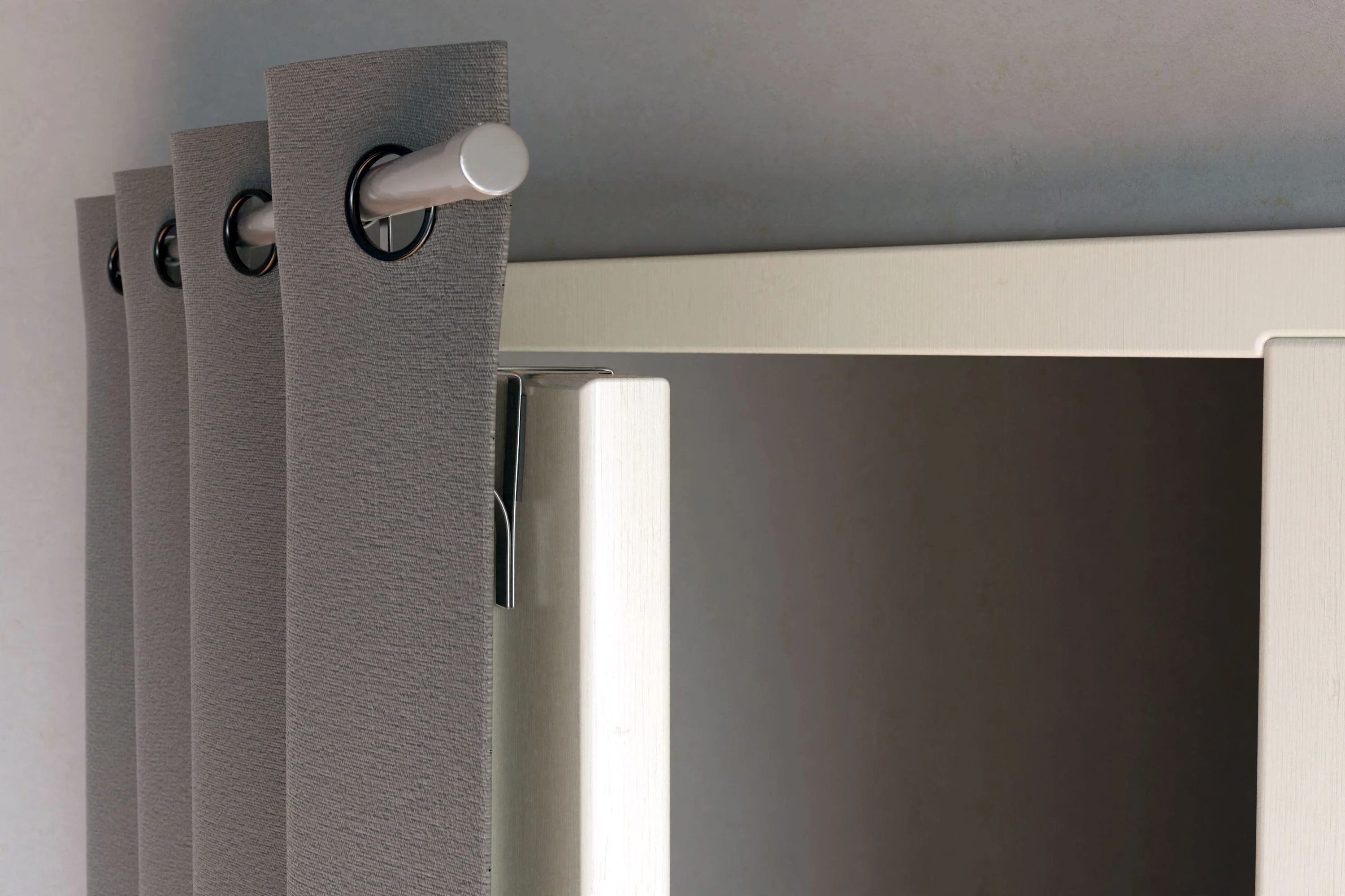 PortePole - Extendable Door Curtain Pole In Black - Image 4