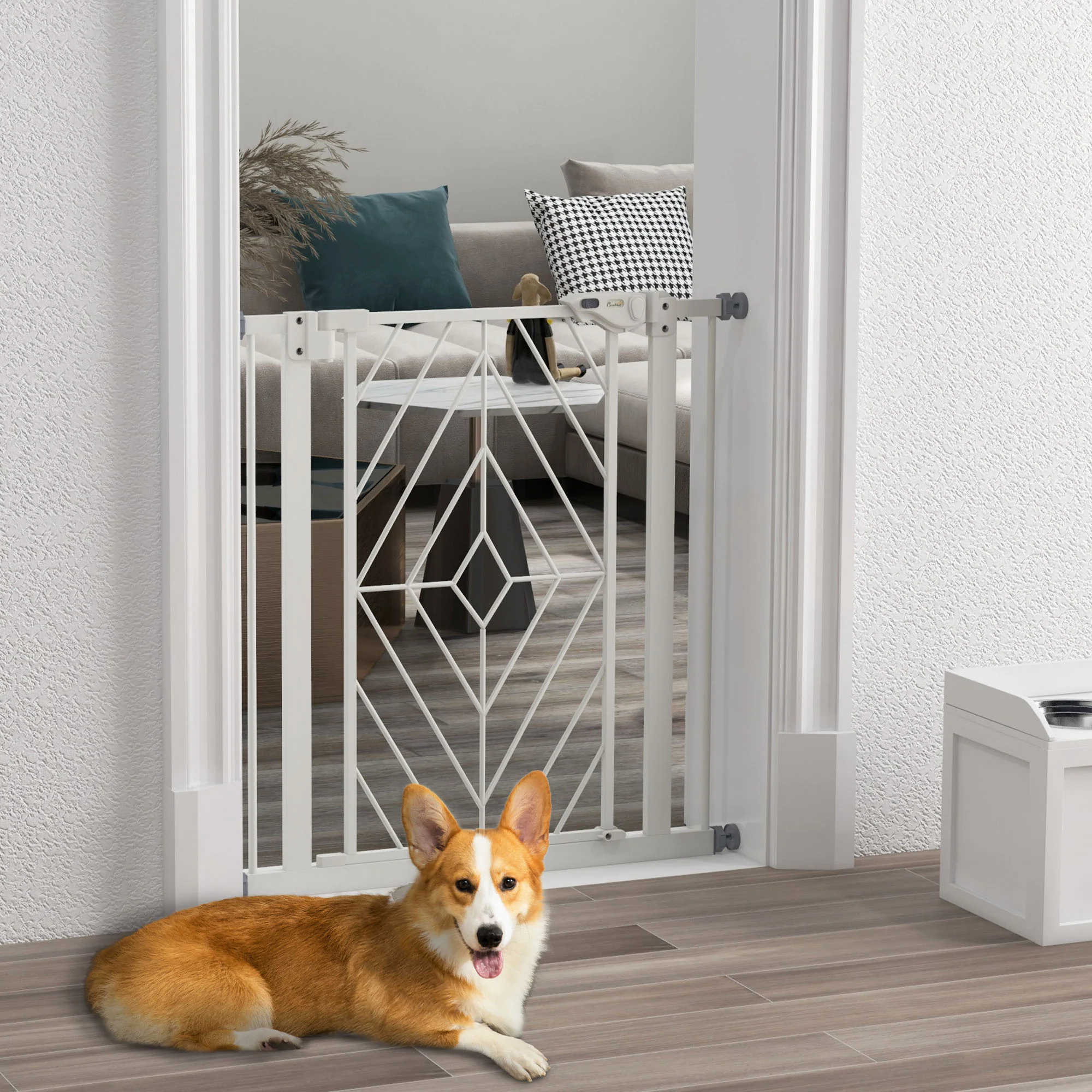 Pressure Fit Safety Gate w/ Auto Closing Door, Double Locking - Image 2