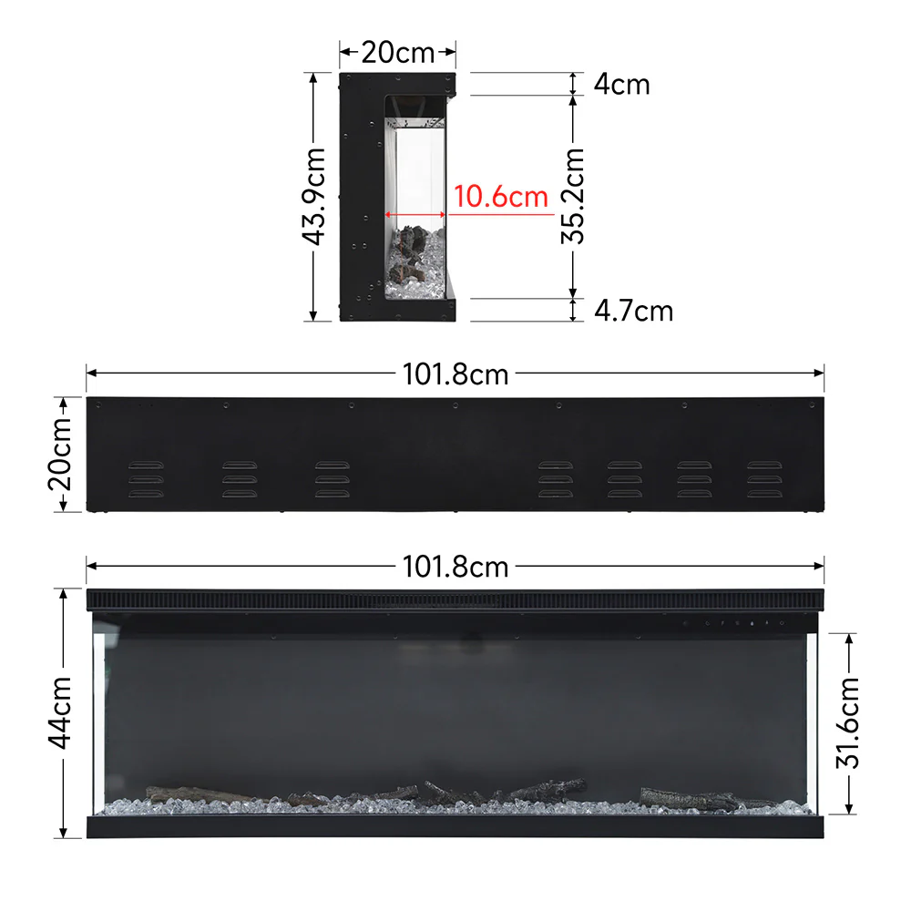 Recessed/Freestanding Electric Fireplace - Image 8