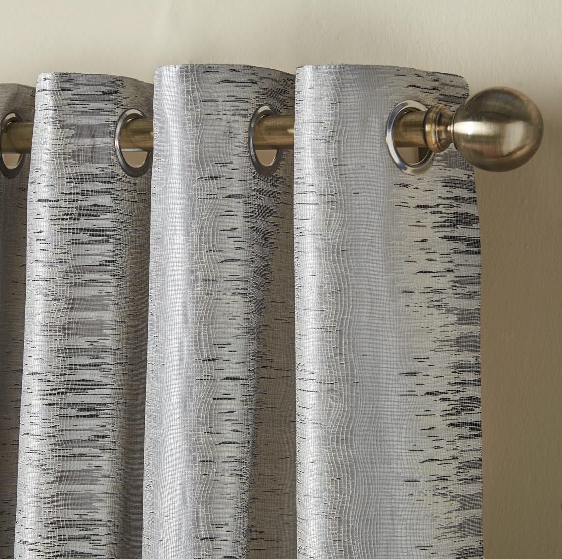 Reflections Jacquard Lined Ring Top Curtains - Image 2