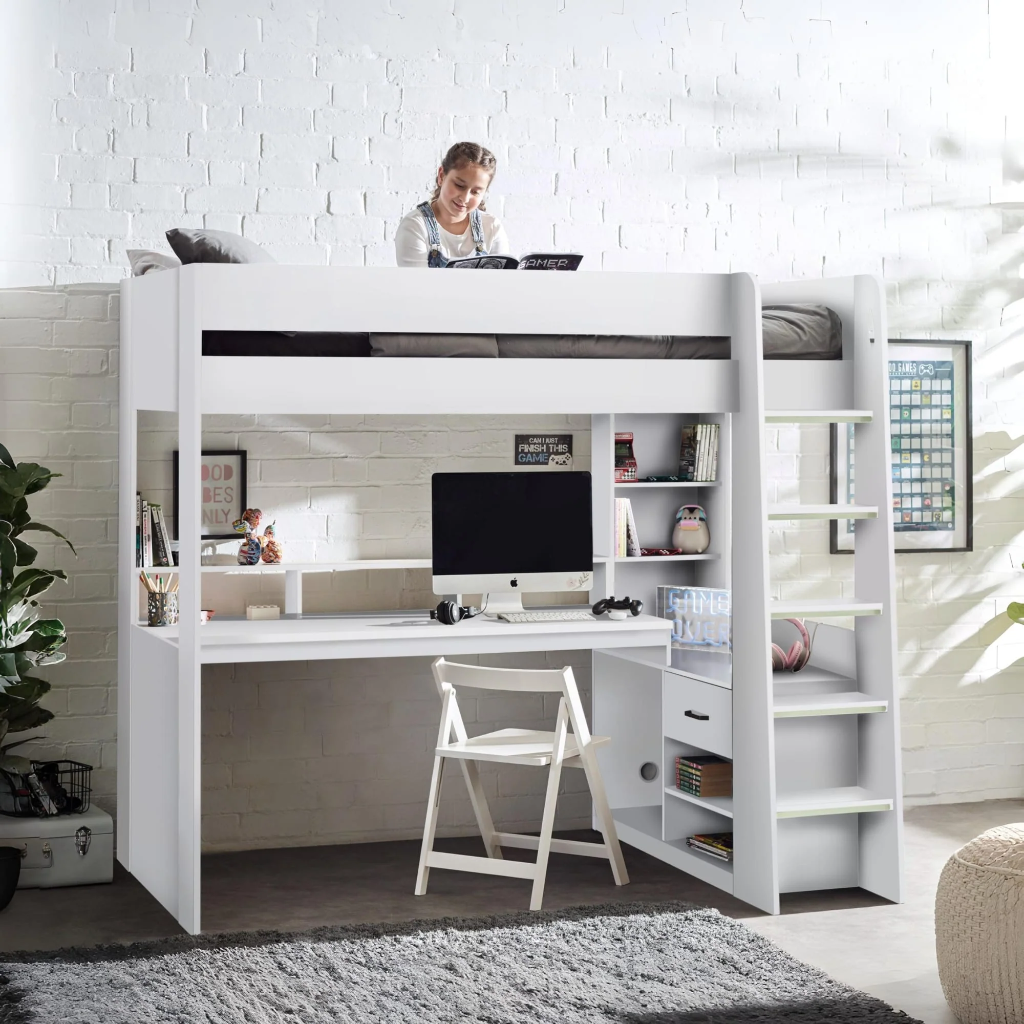 ROCKET GAMING HIGHSLEEPER  -  ALL WHITE