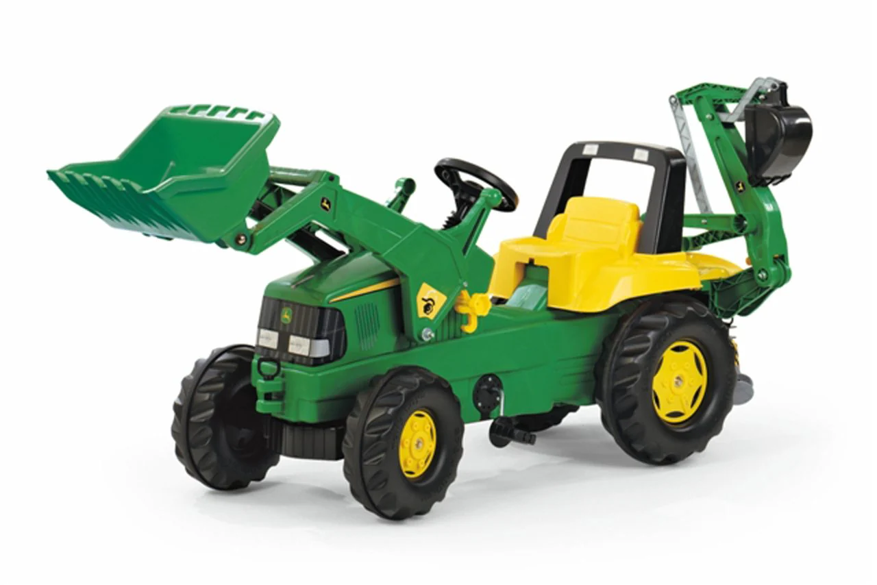 Rolly Jnr JD Tractor With Fromtloader & Rear Excavator