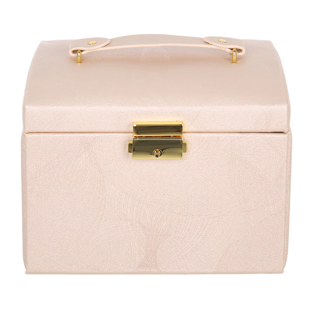 Sheonly Multi-Function Faux Leather Jewellery Storage Box with Drawers - Image 3