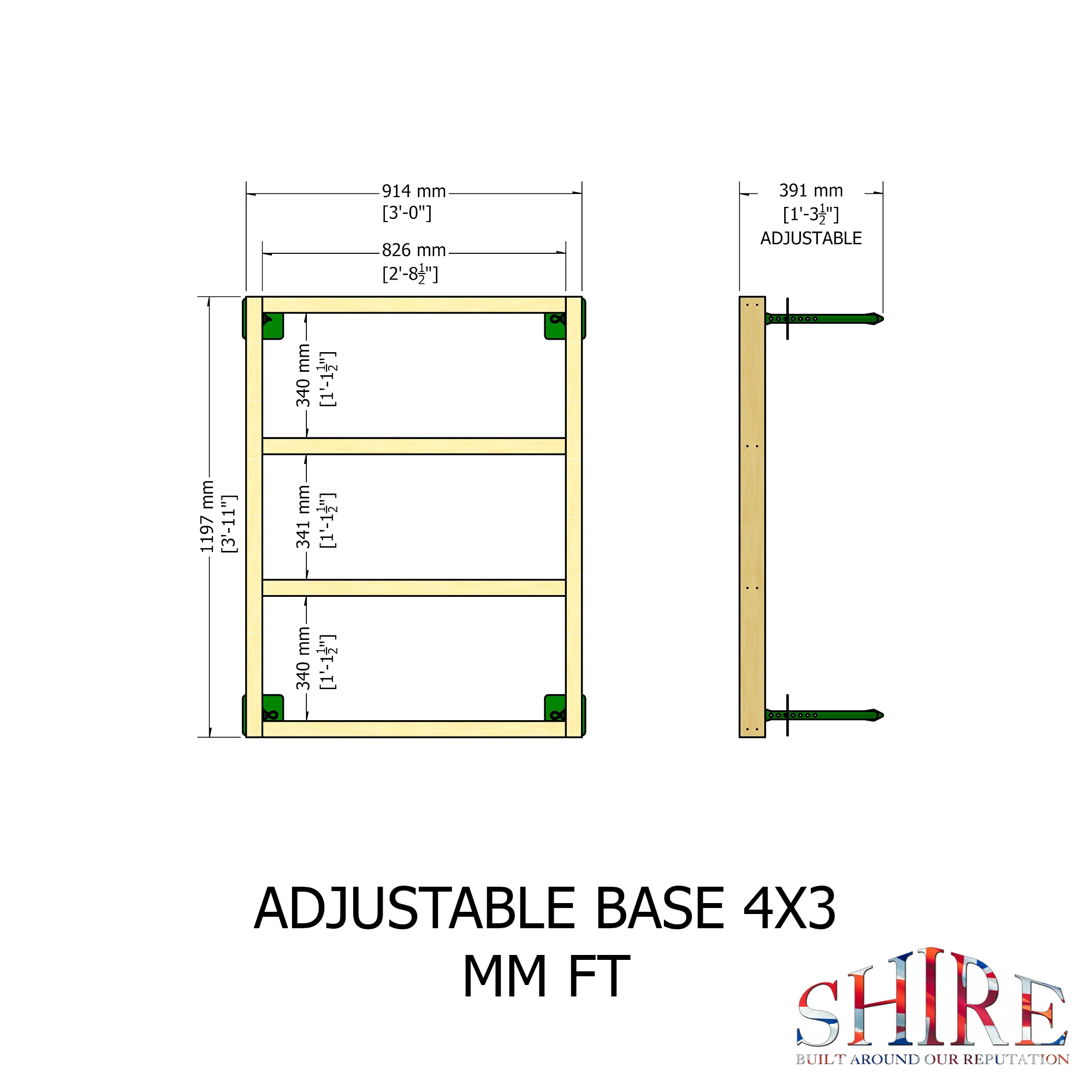 Shire 4 Ft X 3 Ft Base Kit - Image 5