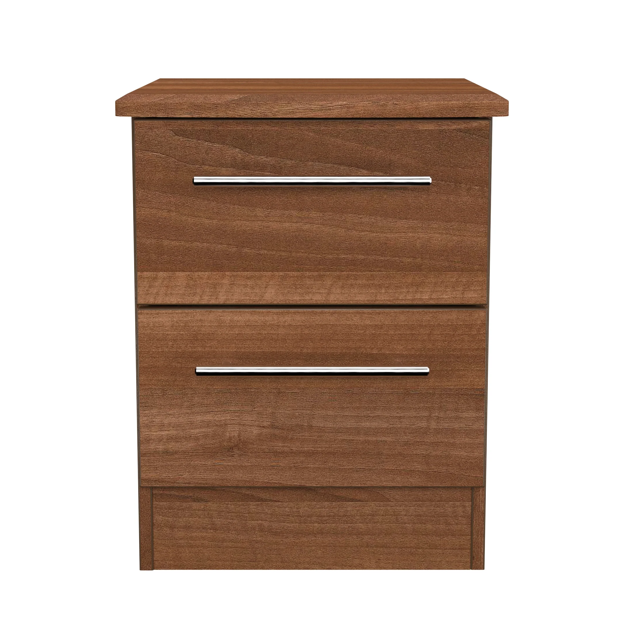 Sofia Ready Assembled 2 Drawer Bedside Cabinet in Noche Walnut - Image 2