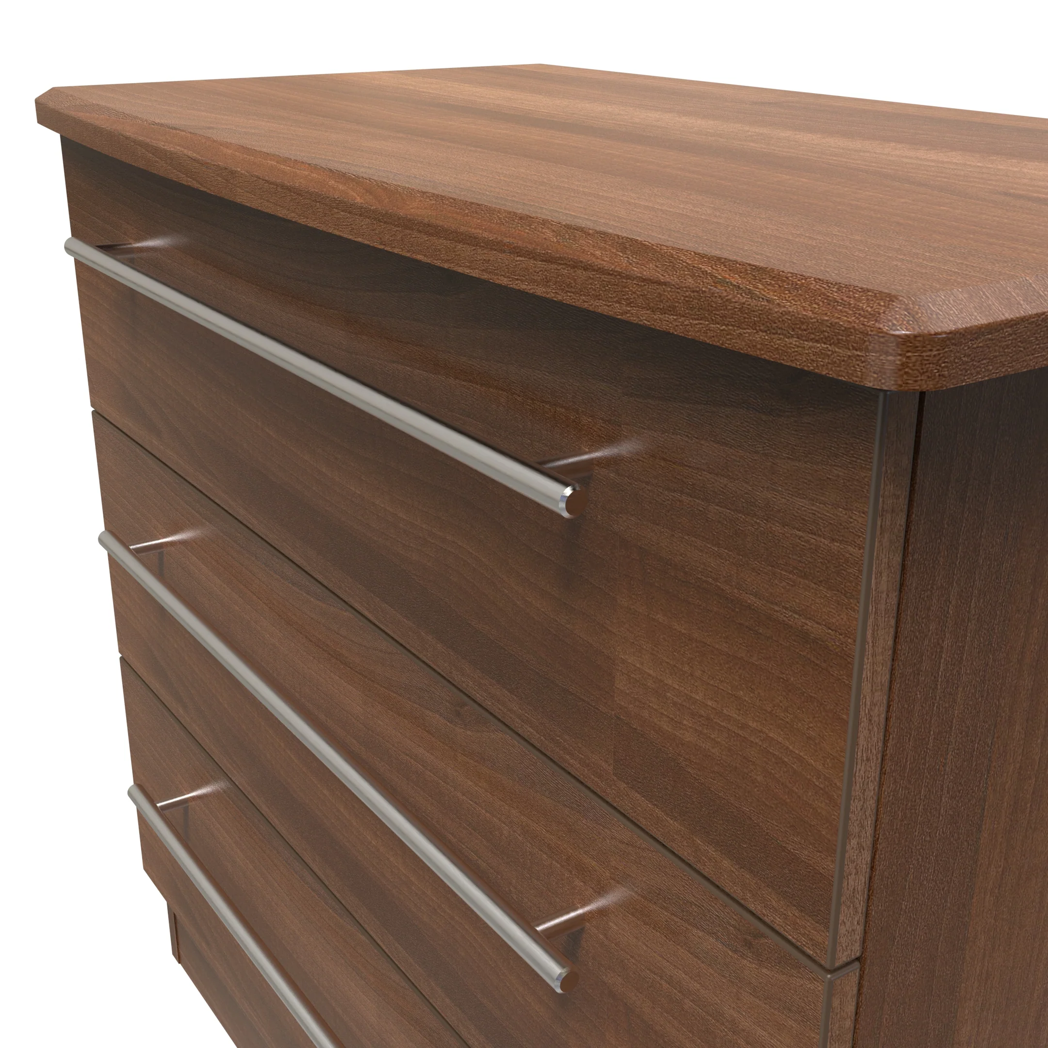Sofia Ready Assembled 3 Drawer Chest in Noche Walnut - Image 4