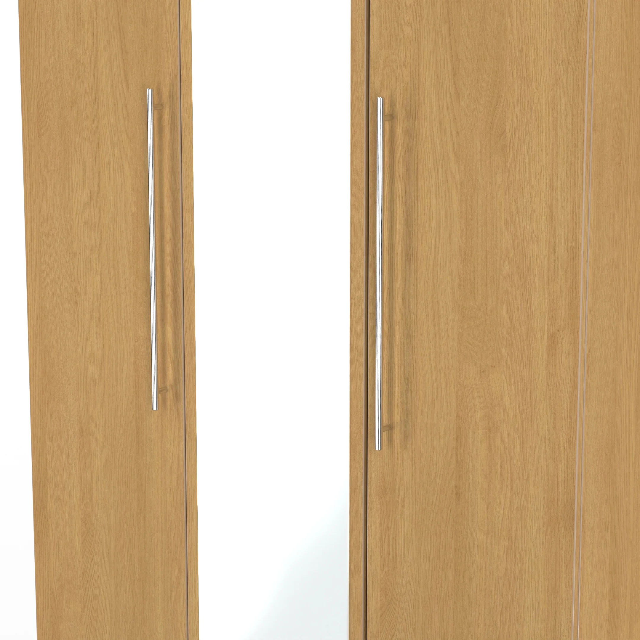 Sofia Ready Assembled Triple Mirror Wardrobe in Modern Oak - Image 5
