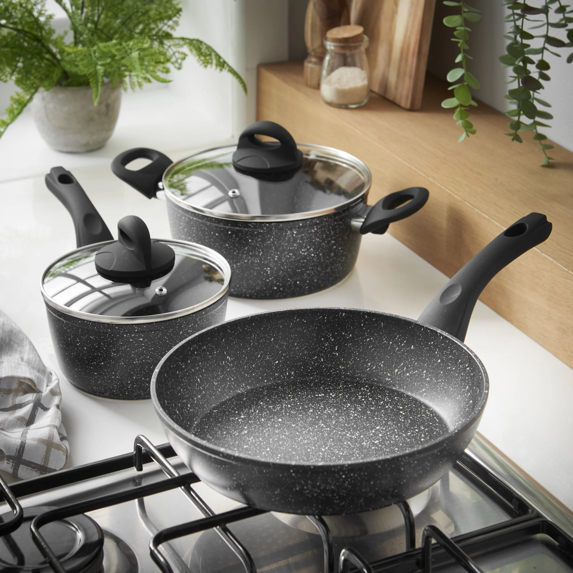 Sovereign Stone Pan Set Home Living Kitchen Frying Cooking Pans - Image 4