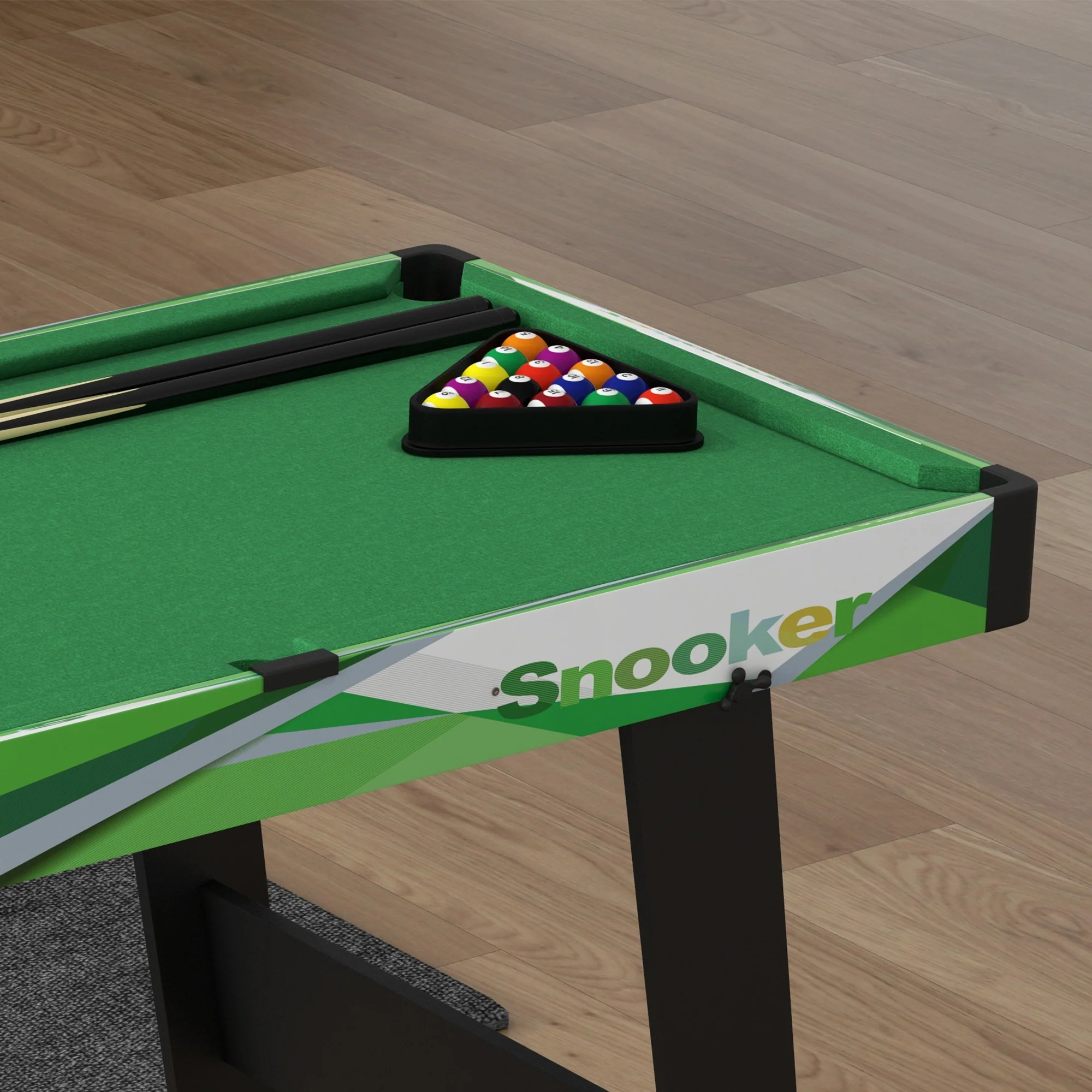 SPORTNOW 104cm Folding Pool Table with Cues, Balls, Chalk, Triangle, Brush - Image 9