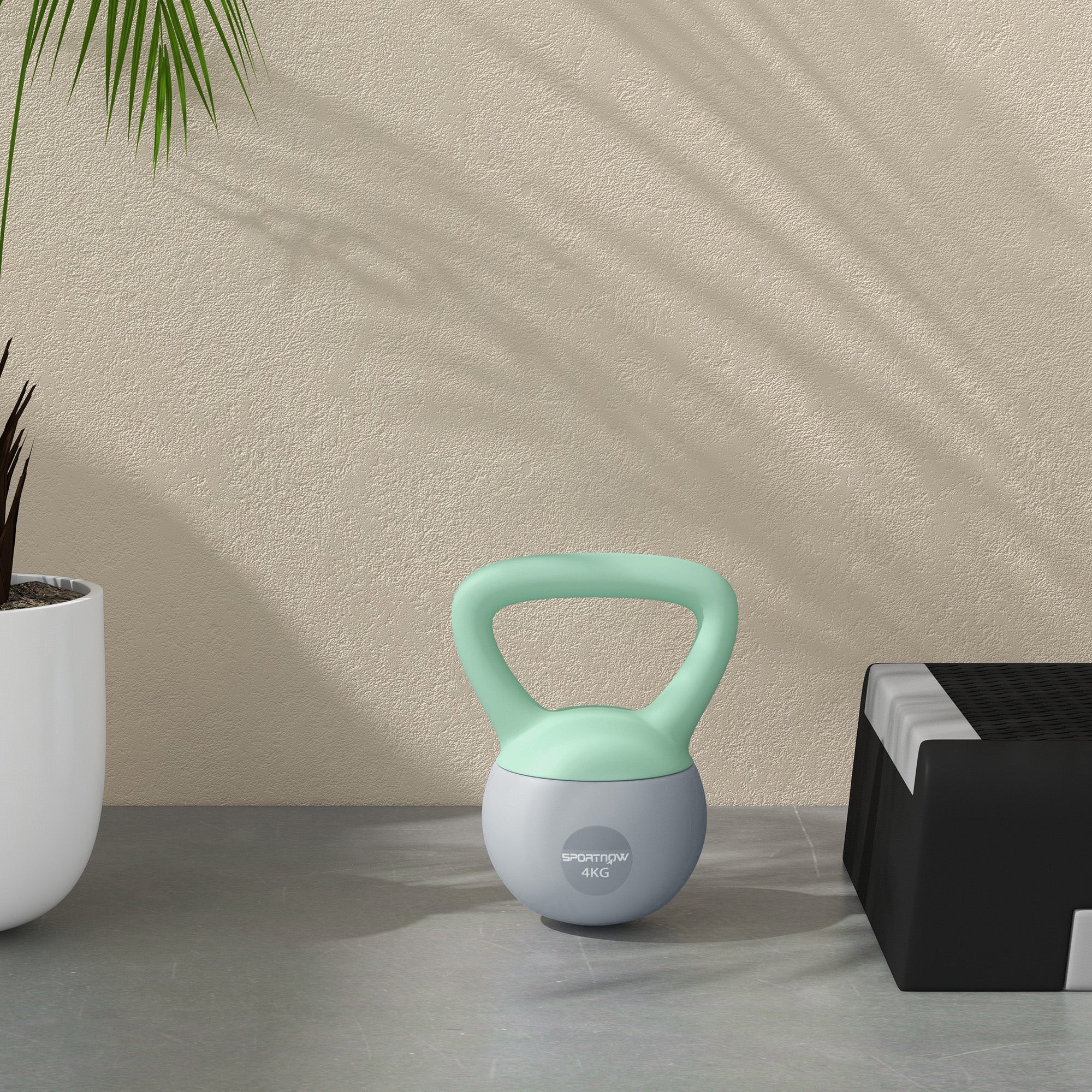 SPORTNOW 10KG Kettlebell With Soft Body And Non-Slip Handle, Grey And Green - Image 16