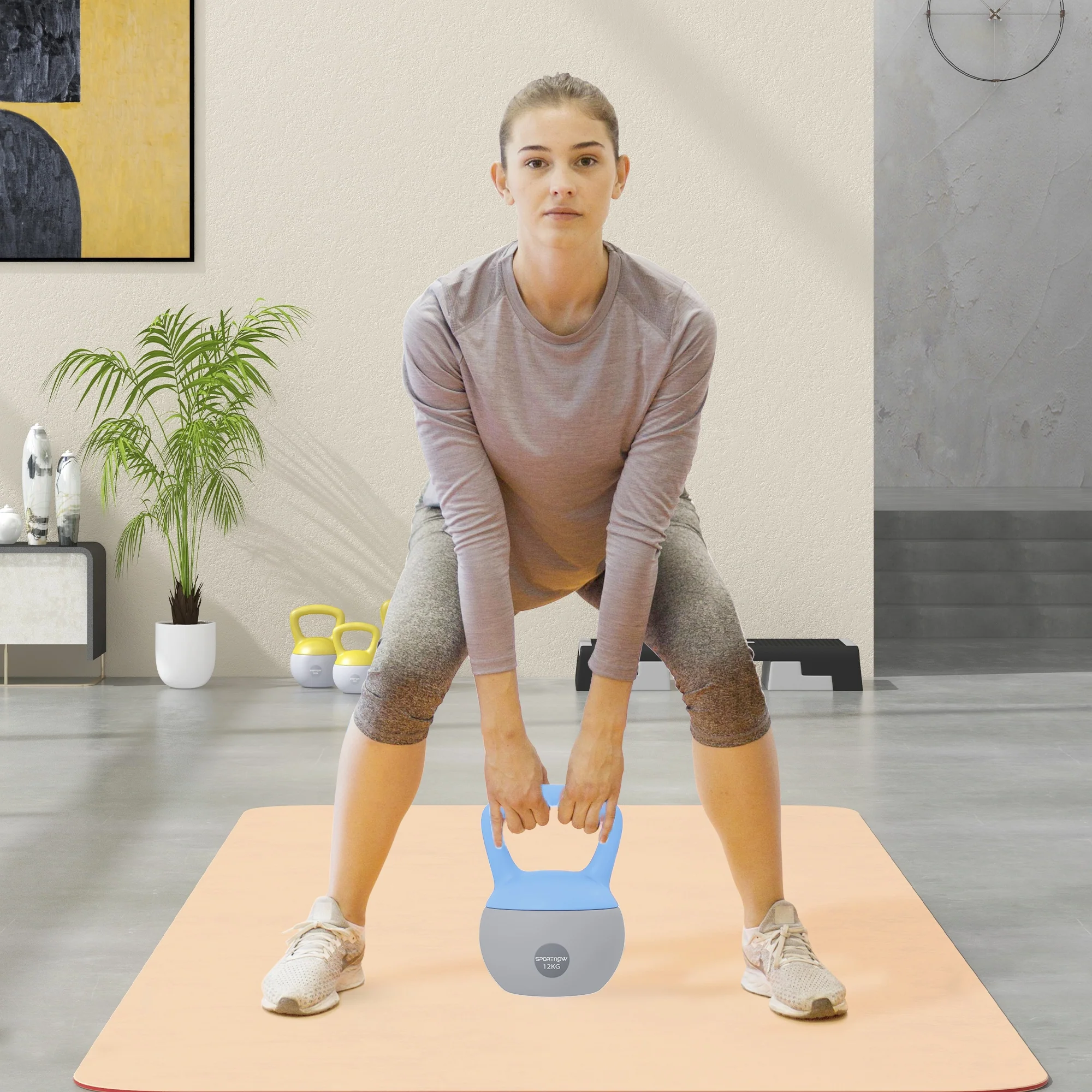 SPORTNOW 12KG Kettlebell With Soft Body And Non-Slip Handle - Image 2