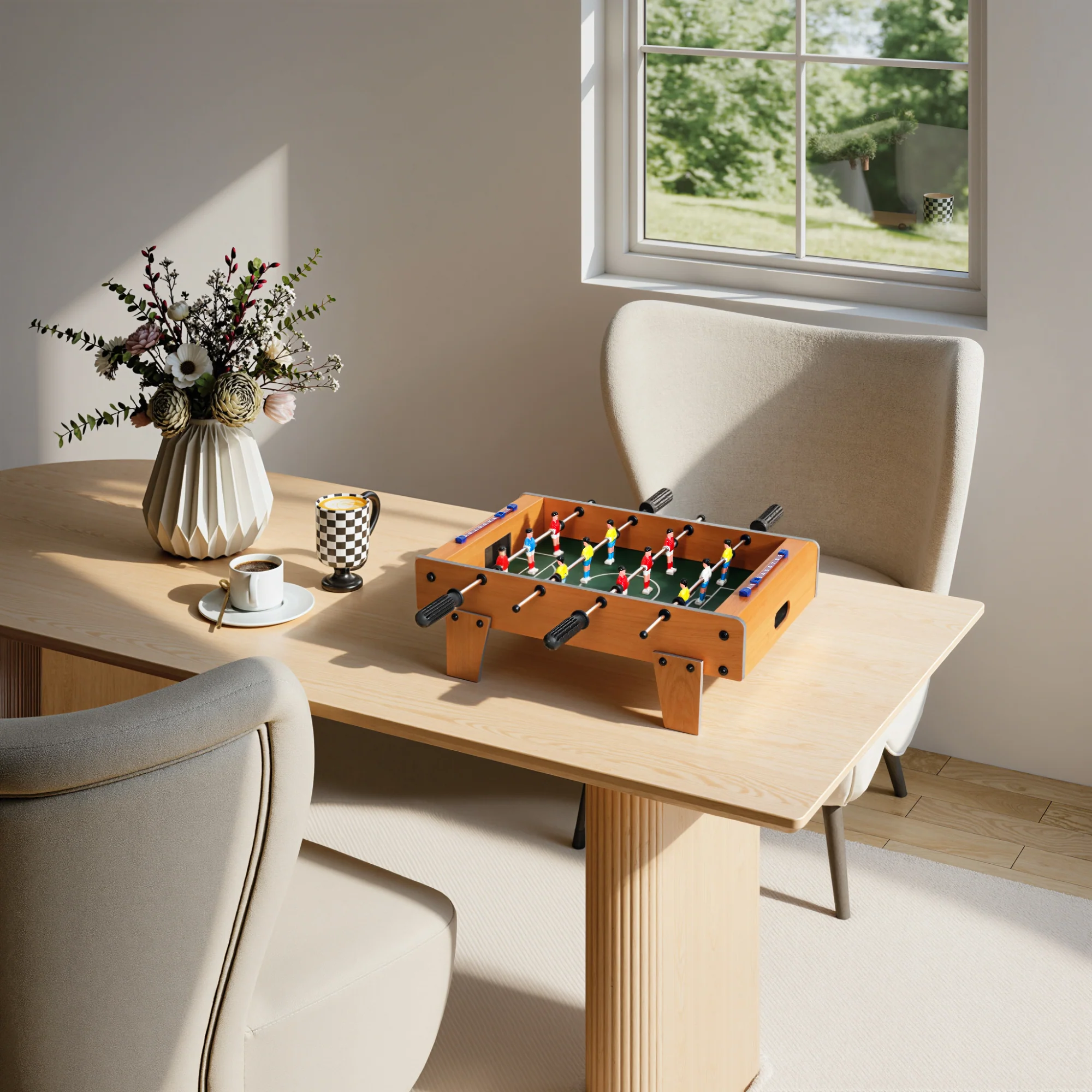 SPORTNOW 20 in Table-top Foosball Table for Kids, Table Football Game - Image 9