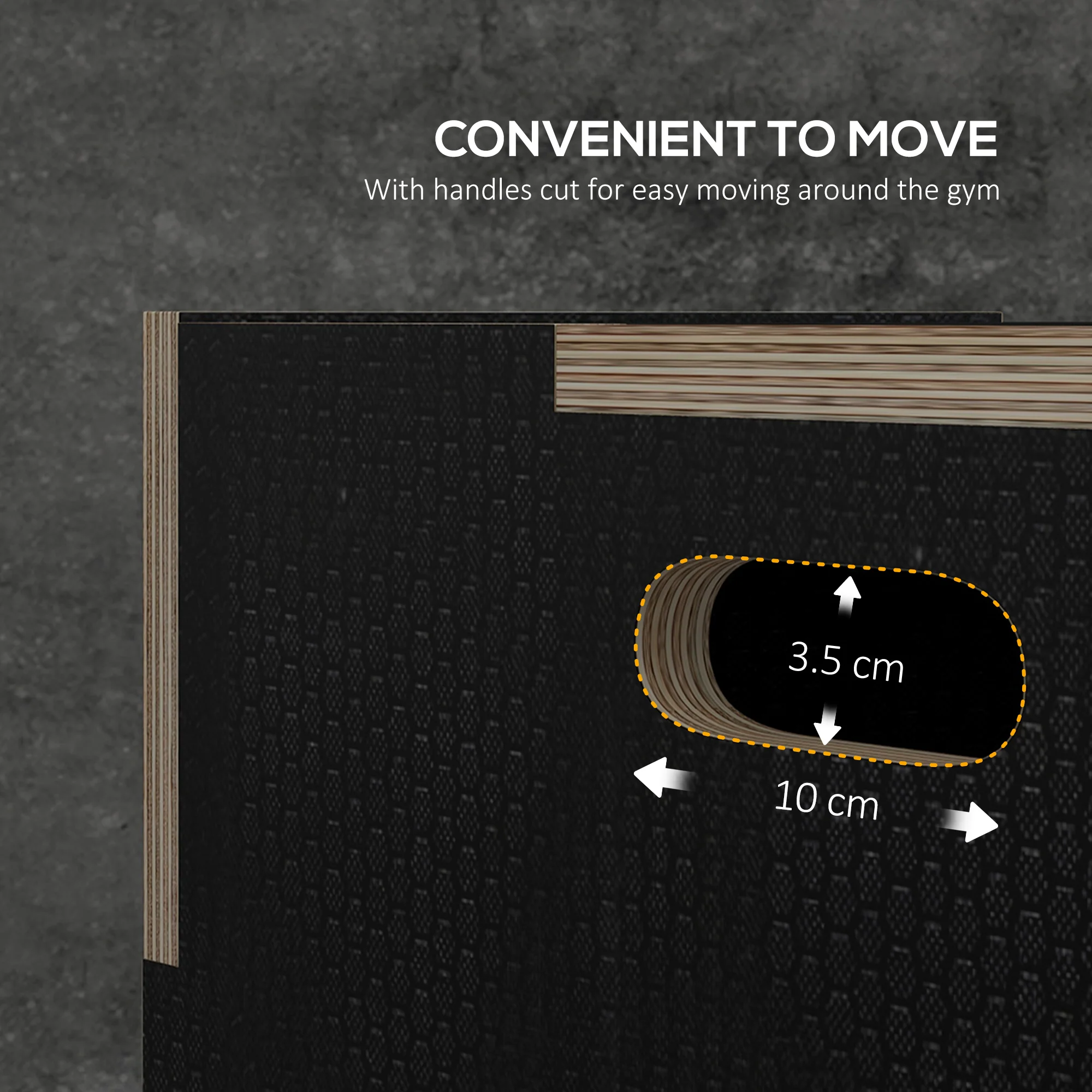 SPORTNOW 41/51/61cm Pylometric Jump Box, Wooden Pylo Box for Home Gym - Image 4