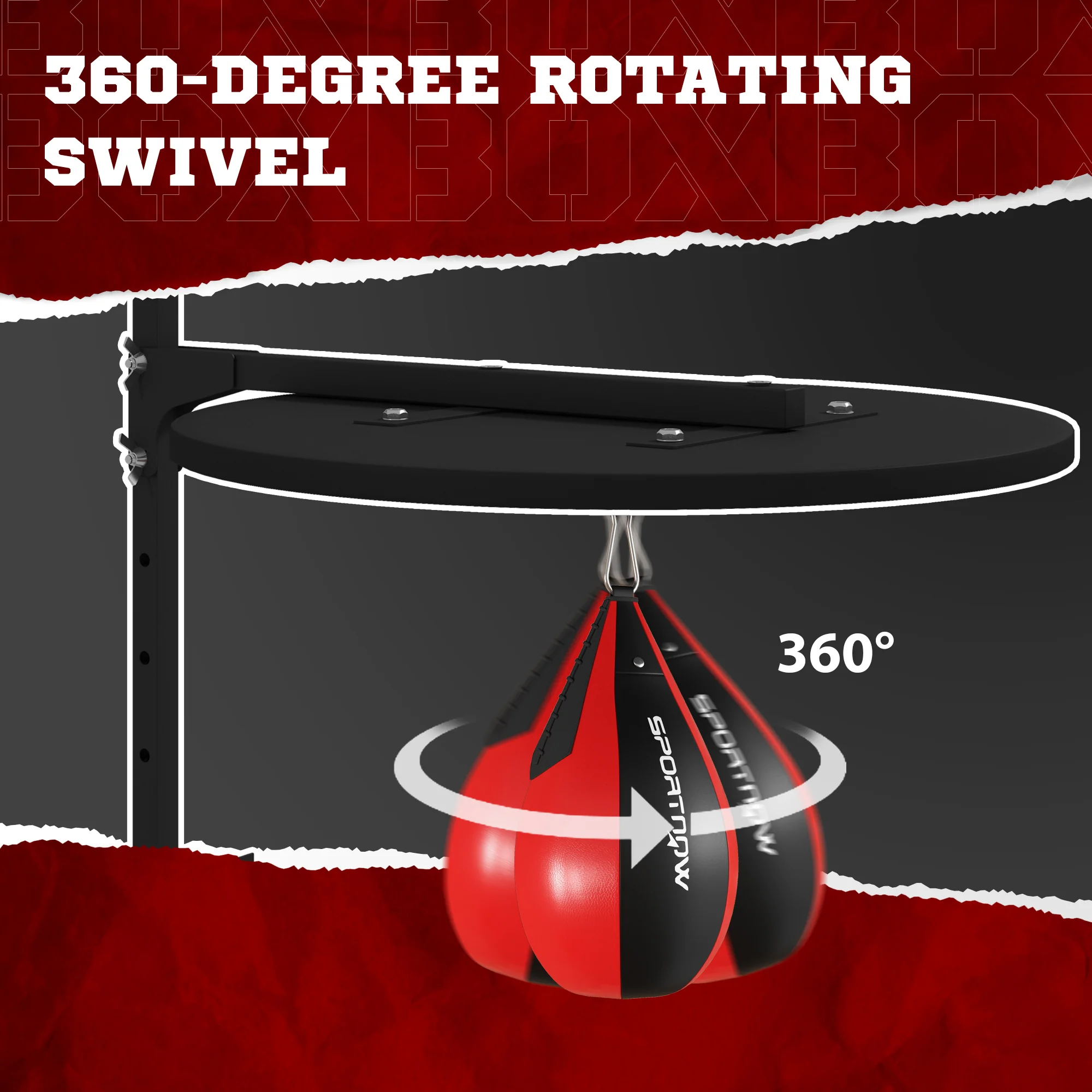 SPORTNOW Adjustable Speed Bag Platform, Wall Mount Punching Bag - Image 6