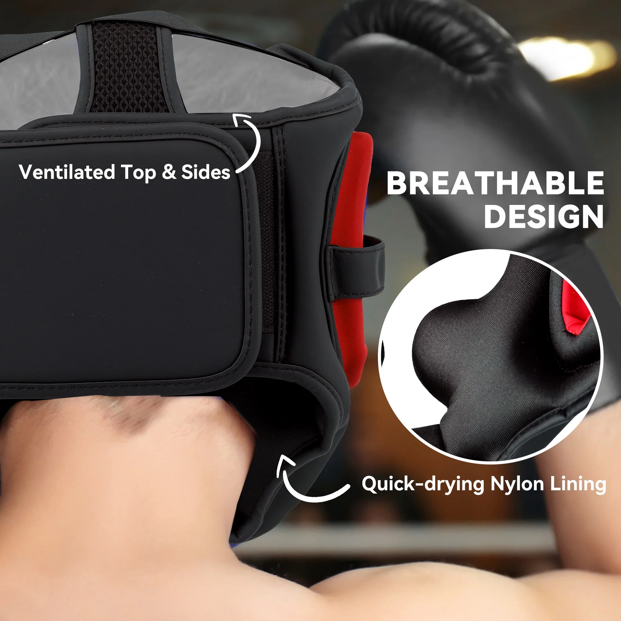 SPORTNOW Boxing Headguard W/ Adjustable Strap For Sparring Kickboxing - Image 15