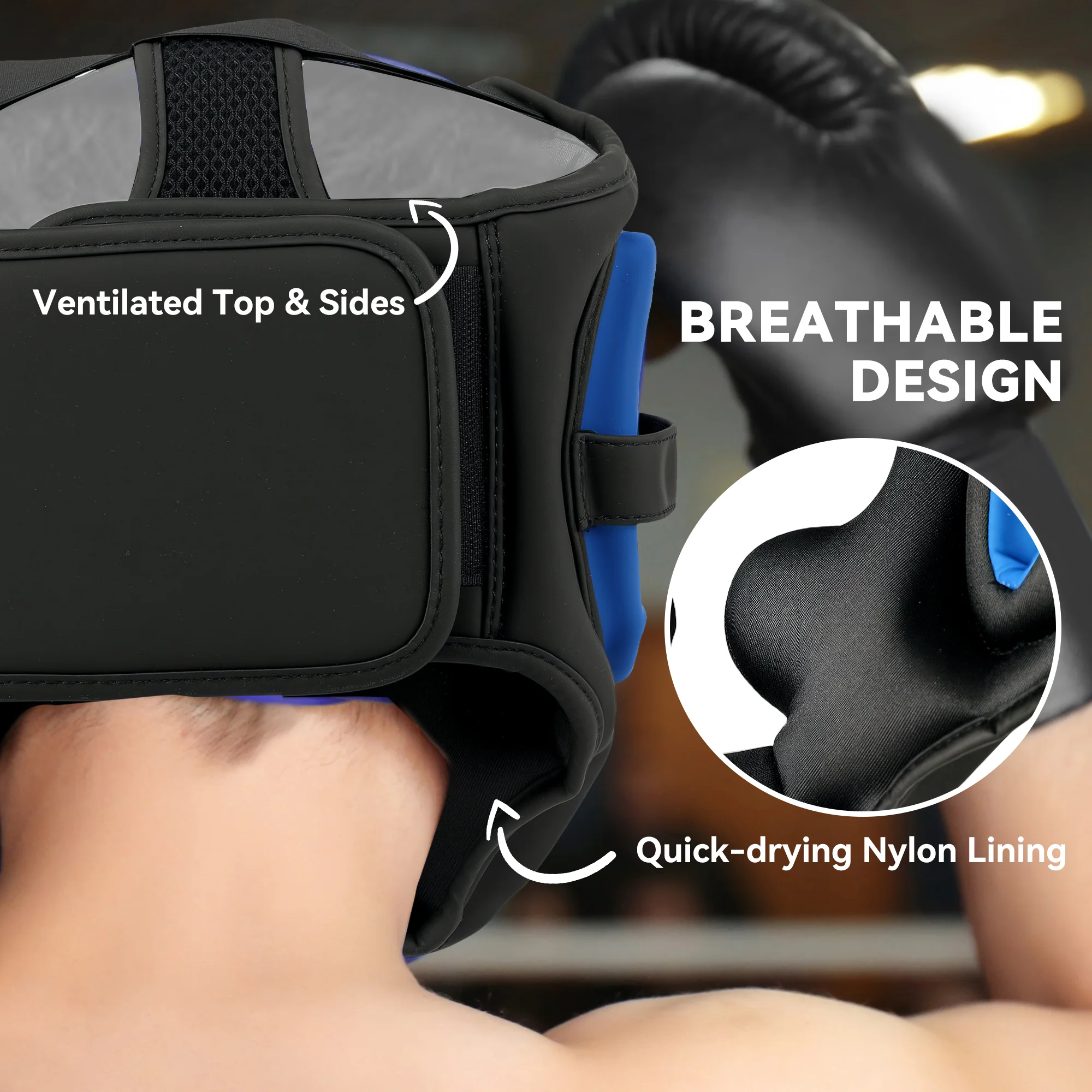 SPORTNOW Boxing Headguard W/ Adjustable Strap For Sparring Kickboxing - Image 6